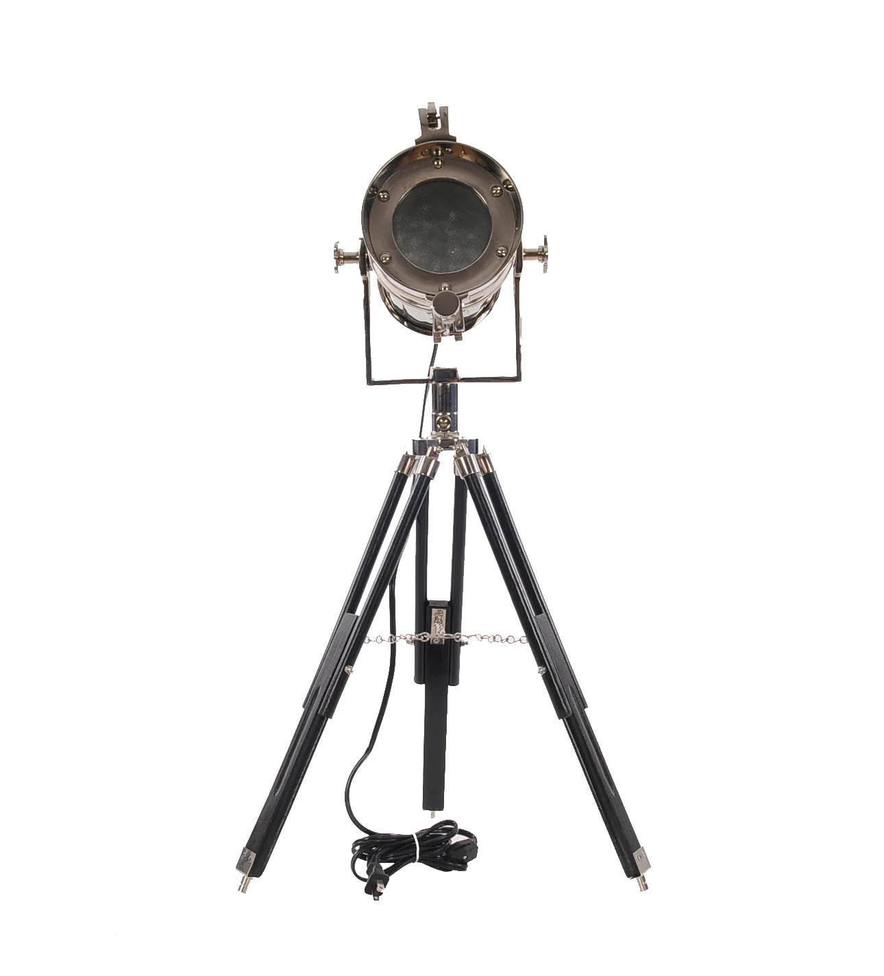 Silver Tripod With Metal Novelty Shade By Homeroots - Image 3