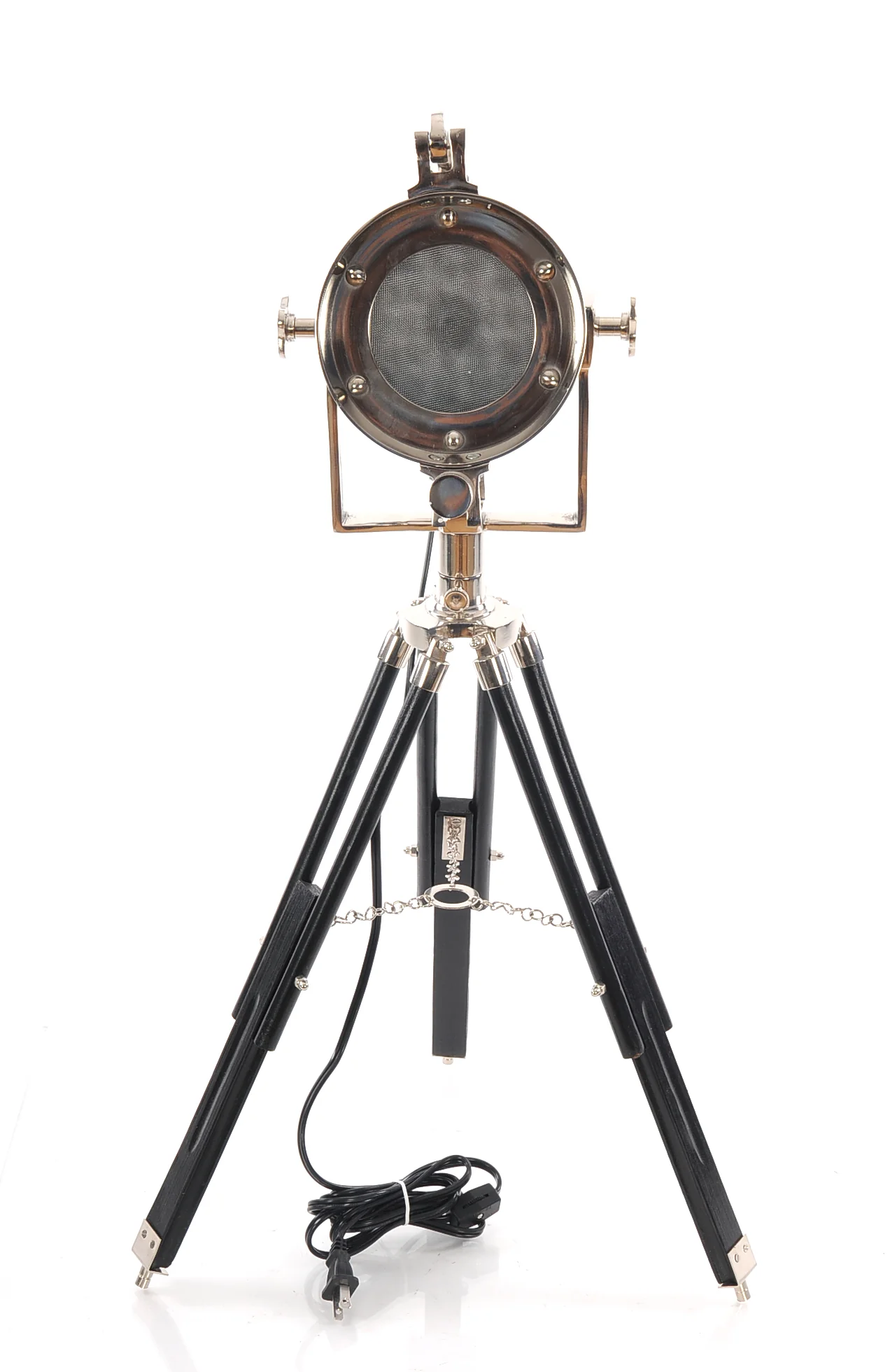 Silver Tripod With Metal Novelty Shade By Homeroots - Image 4