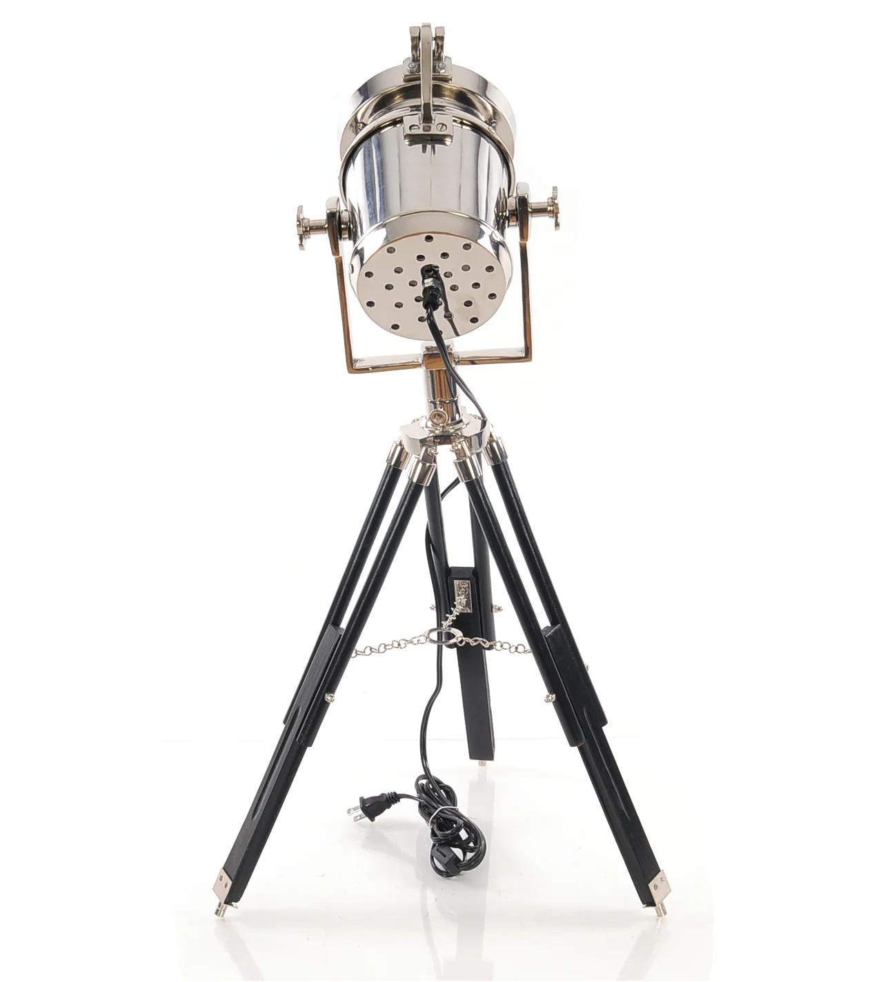 Silver Tripod With Metal Novelty Shade By Homeroots - Image 5