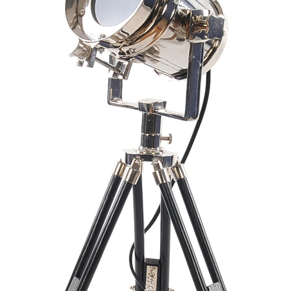 Silver Tripod With Metal Novelty Shade By Homeroots - Image 7
