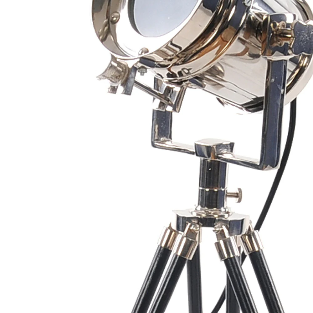 Silver Tripod With Metal Novelty Shade By Homeroots - Image 8