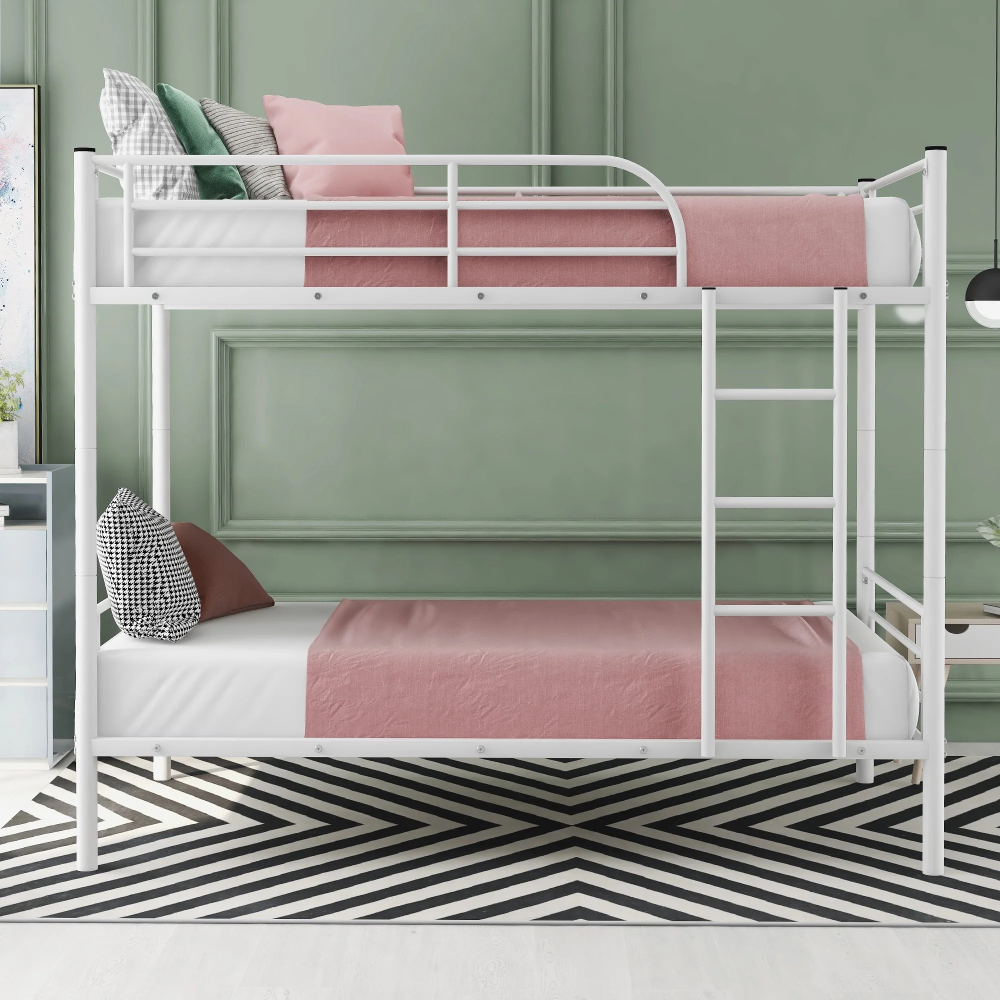 Silver Twin Over Twin Separable Bunk Bed By Homeroots - Image 11