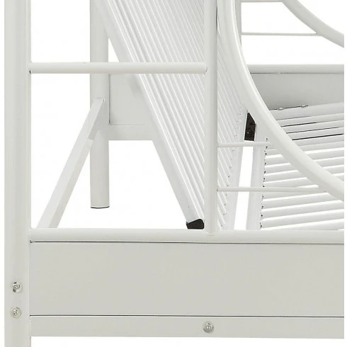 Silver Twin Xl Over Queen Futon Bunk Bed By Homeroots - Image 11