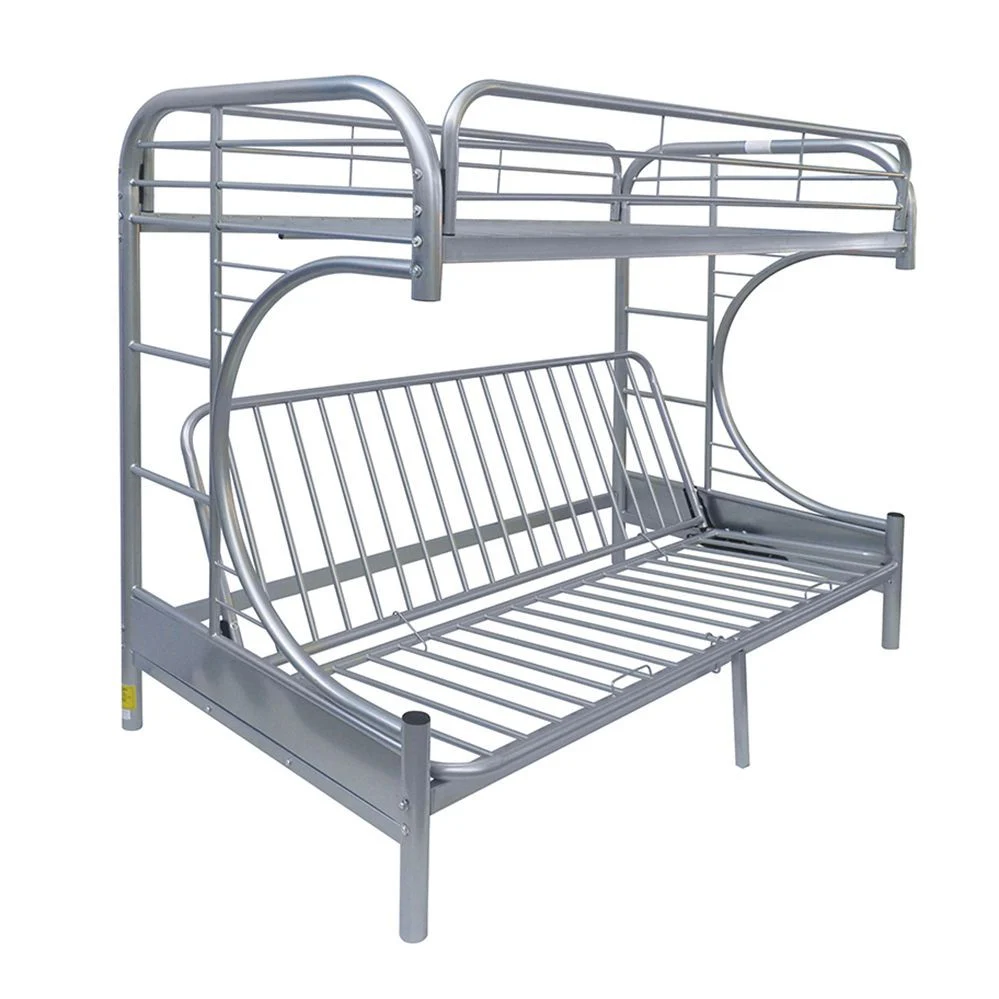 Silver Twin Xl Over Queen Futon Bunk Bed By Homeroots - Image 2