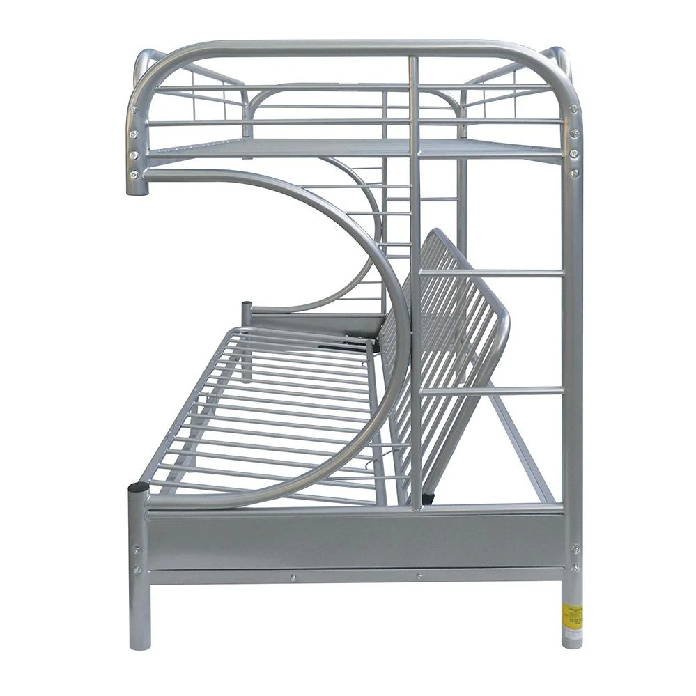 Silver Twin Xl Over Queen Futon Bunk Bed By Homeroots - Image 3