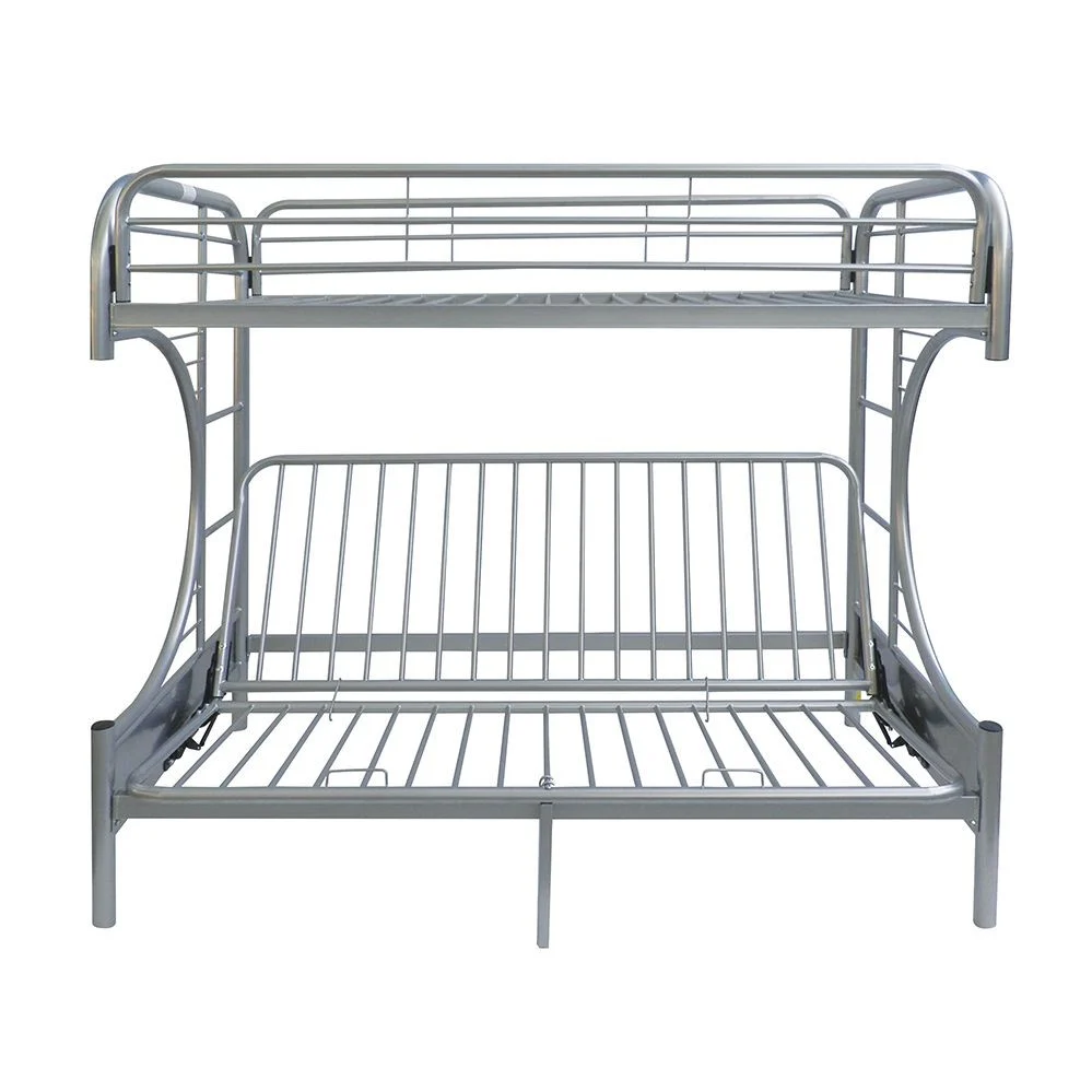 Silver Twin Xl Over Queen Futon Bunk Bed By Homeroots - Image 4