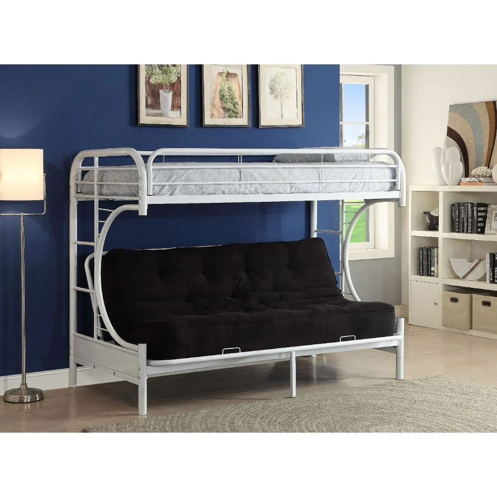 Silver Twin Xl Over Queen Futon Bunk Bed By Homeroots - Image 5