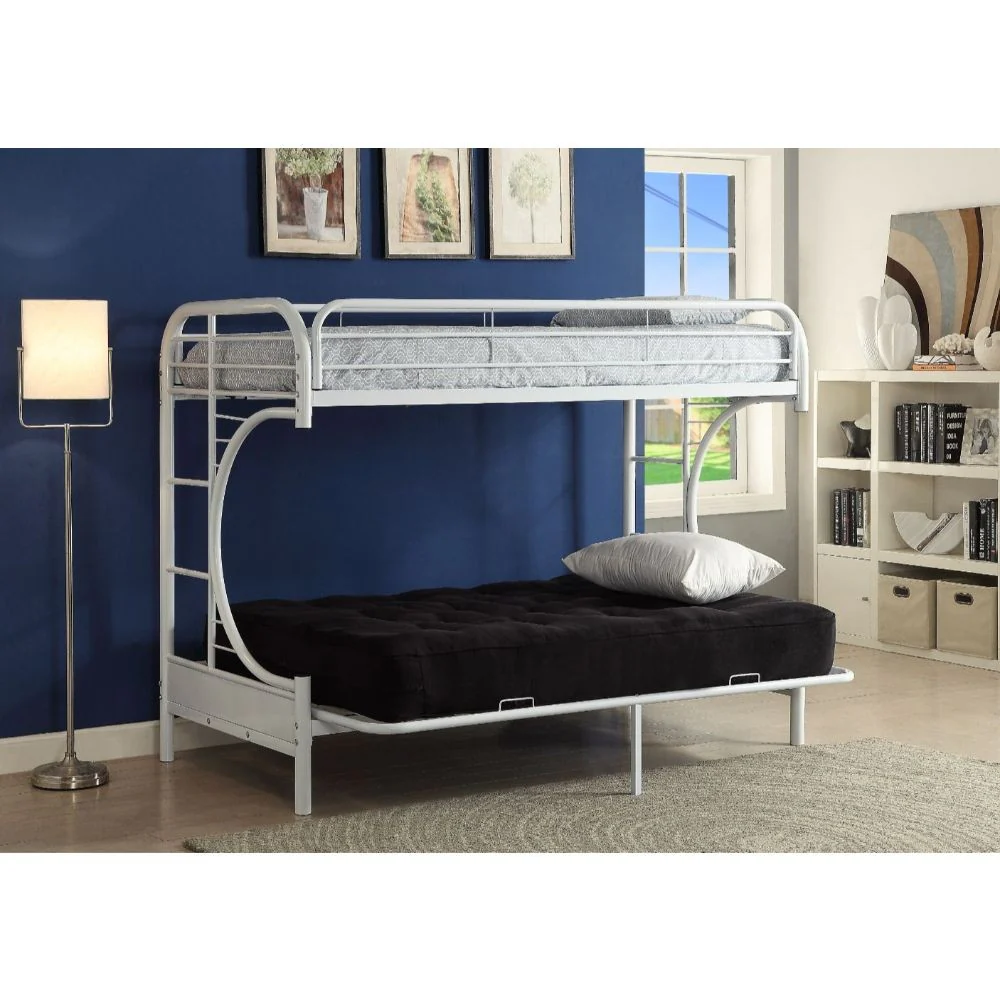 Silver Twin Xl Over Queen Futon Bunk Bed By Homeroots - Image 6