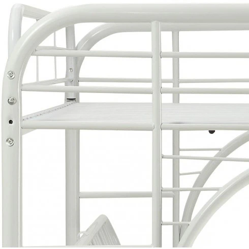 Silver Twin Xl Over Queen Futon Bunk Bed By Homeroots - Image 9