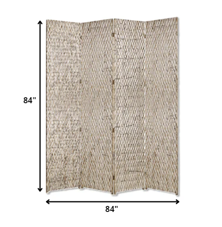 Silver Wood Screen By Homeroots - Image 2