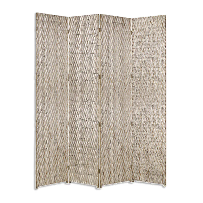 Silver Wood Screen By Homeroots - Image 3