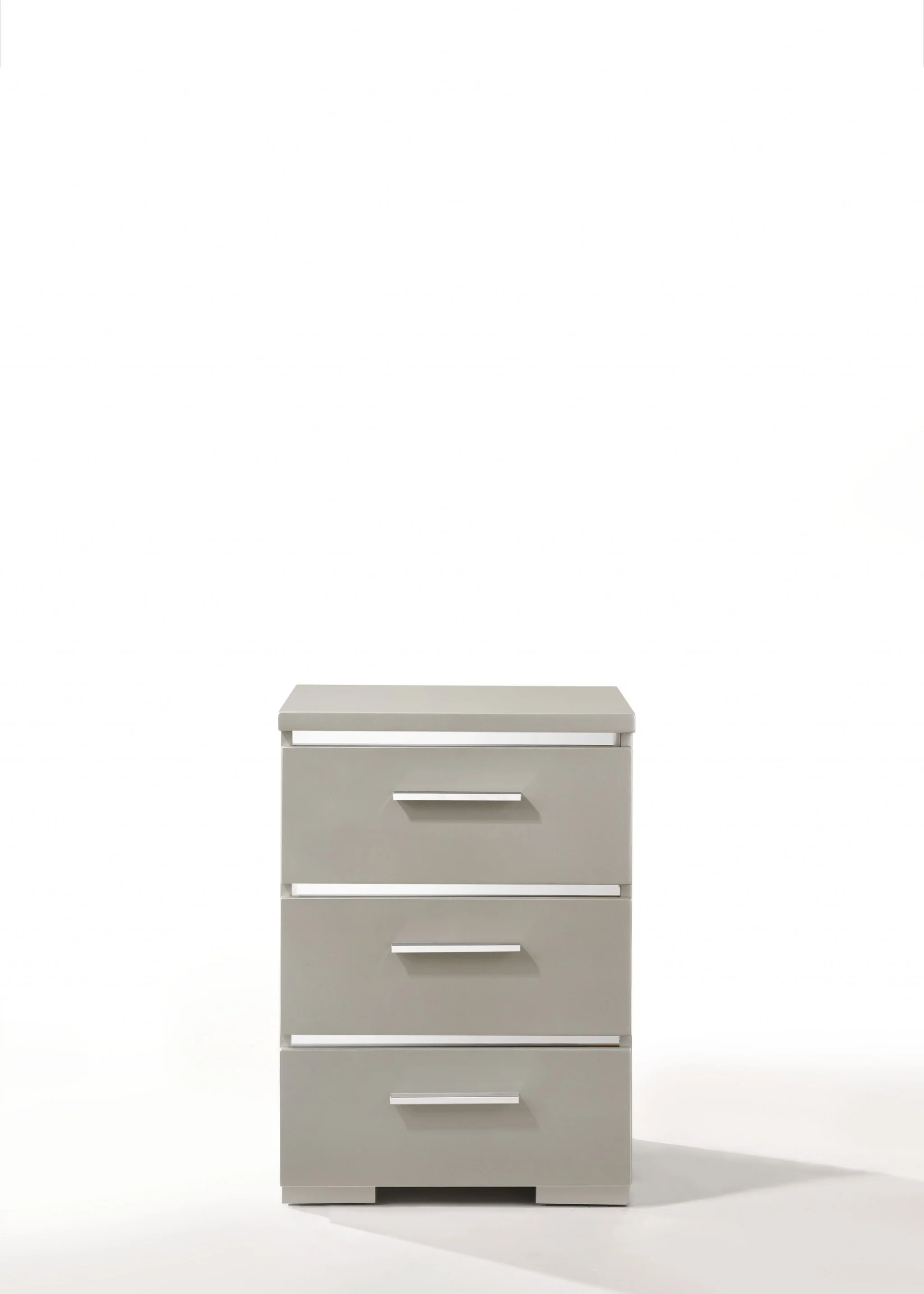 Silver Wood Veneer Paper Nightstand By Homeroots - Image 2