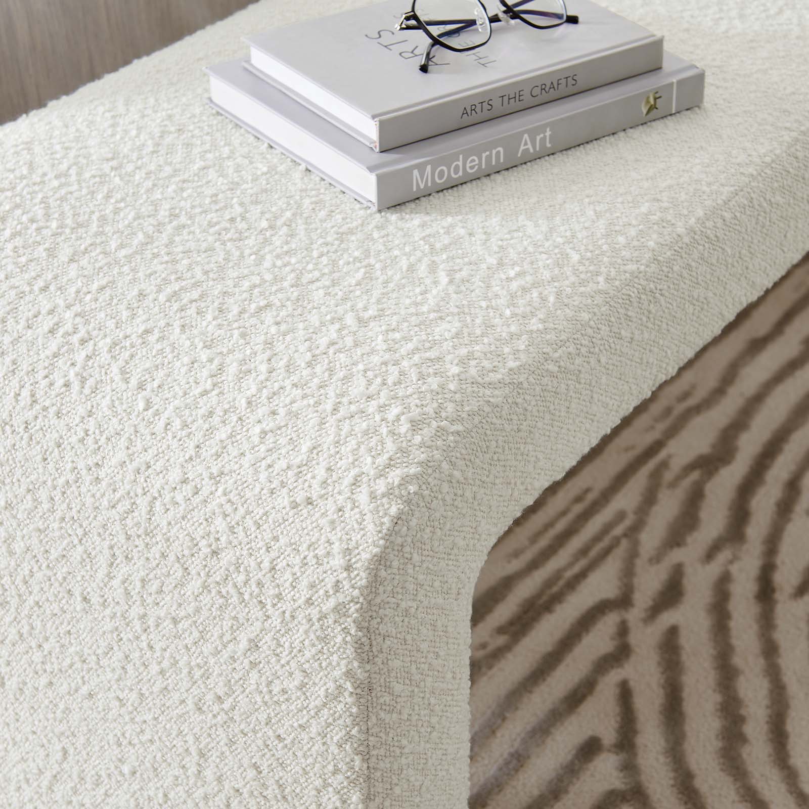Simba Boucle Fabric Waterfall Long Bench By Modway - EEI-6736 - Image 16