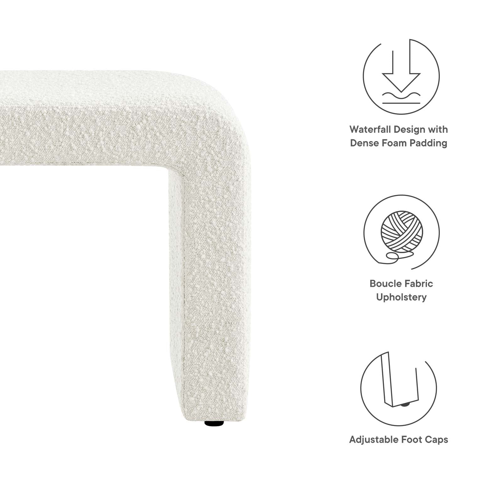 Simba Boucle Fabric Waterfall Stool By Modway - EEI-6737 - Image 16