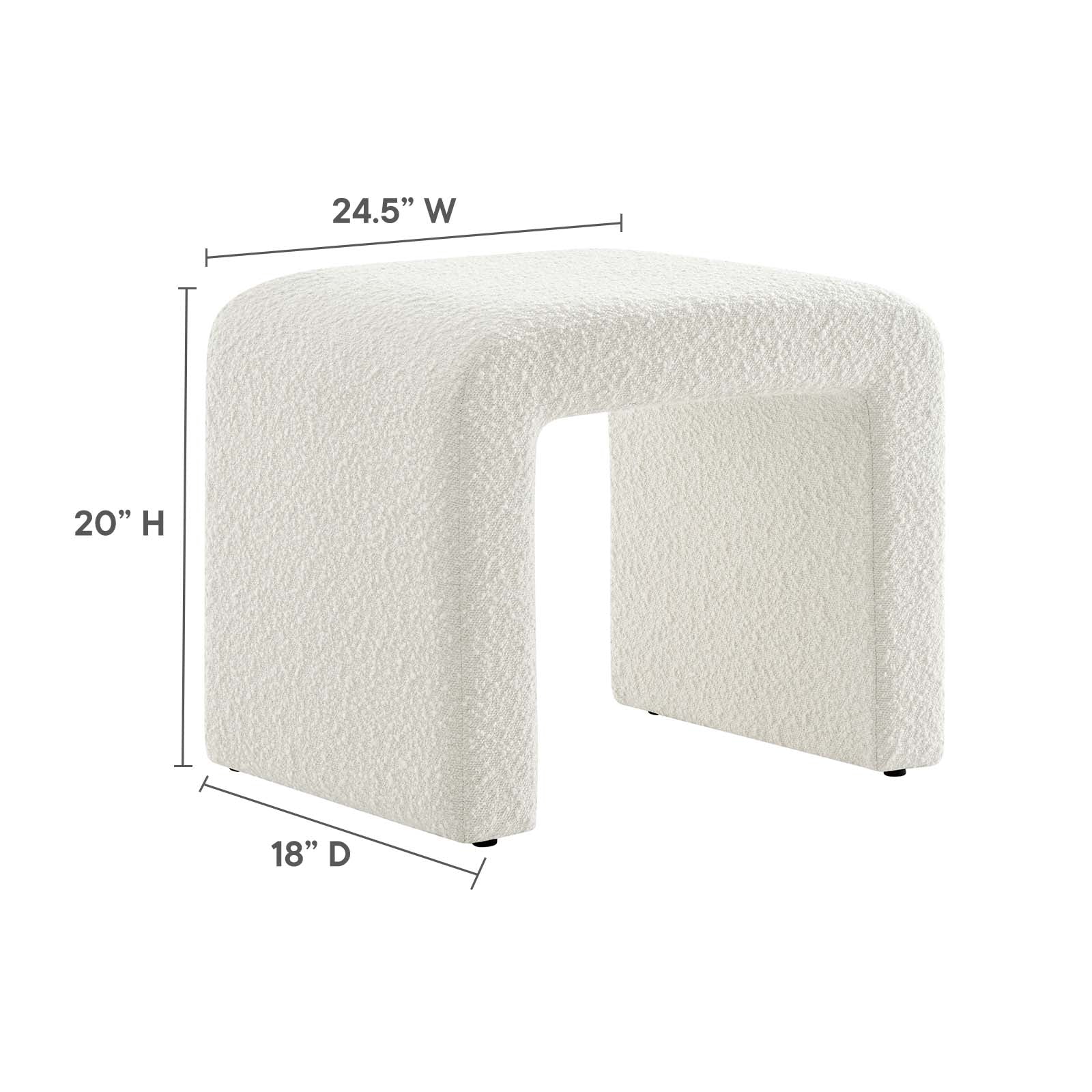 Simba Boucle Fabric Waterfall Stool By Modway - EEI-6737 - Image 17
