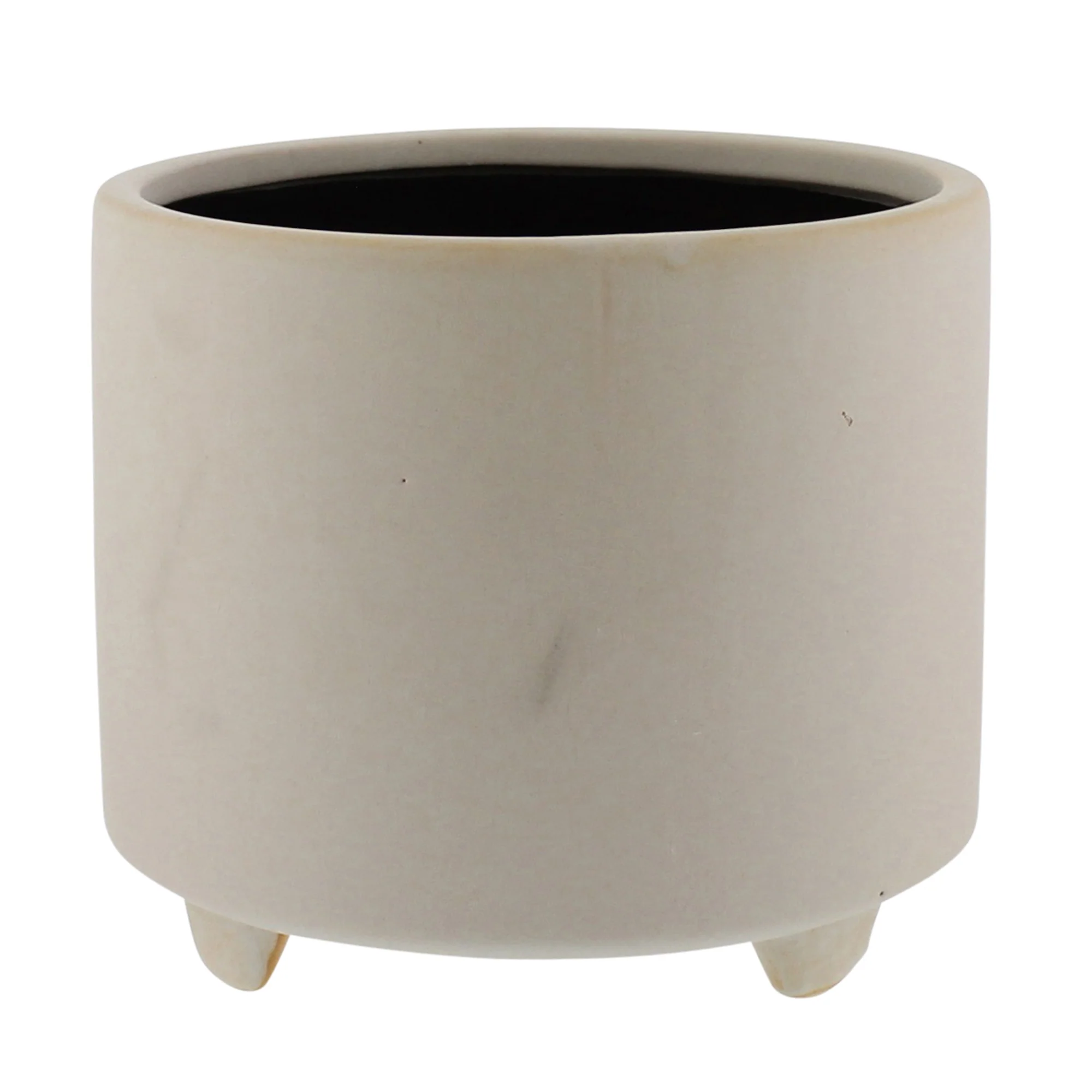 Simon Footed Planter, Ceramic, White - Large - Matte White Set Of 2 By HomArt - Image 5