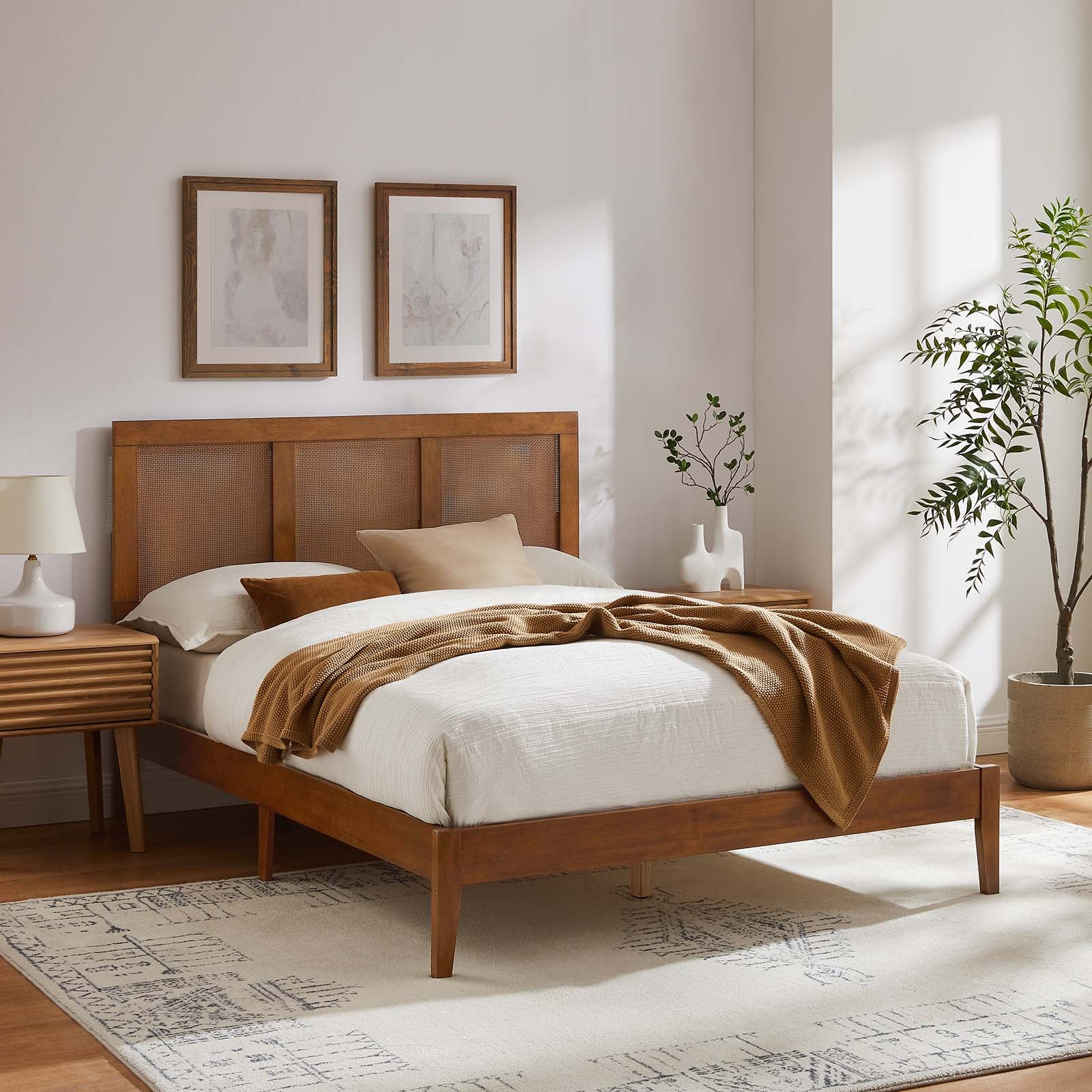Sirocco Rattan and Wood Full Platform Bed By Modway - MOD-7153 - Image 15