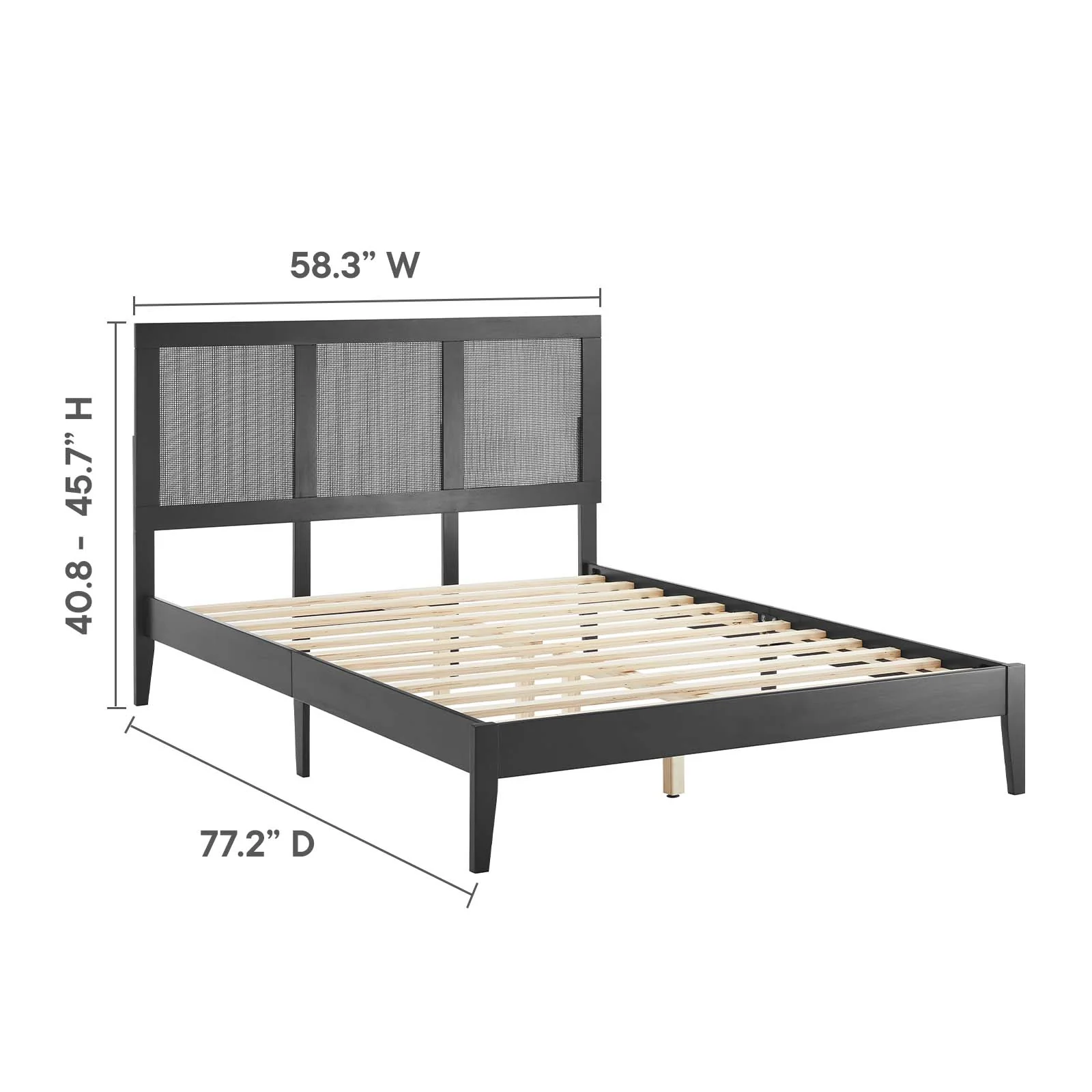Sirocco Rattan and Wood Full Platform Bed By Modway - MOD-7153 - Image 3