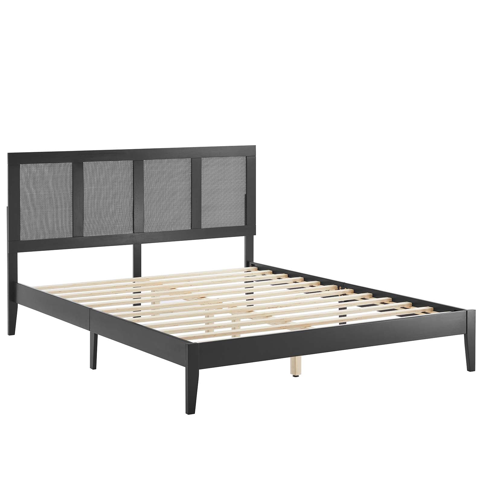 Sirocco Rattan and Wood King Platform Bed By Modway - MOD-7155 - Image 5