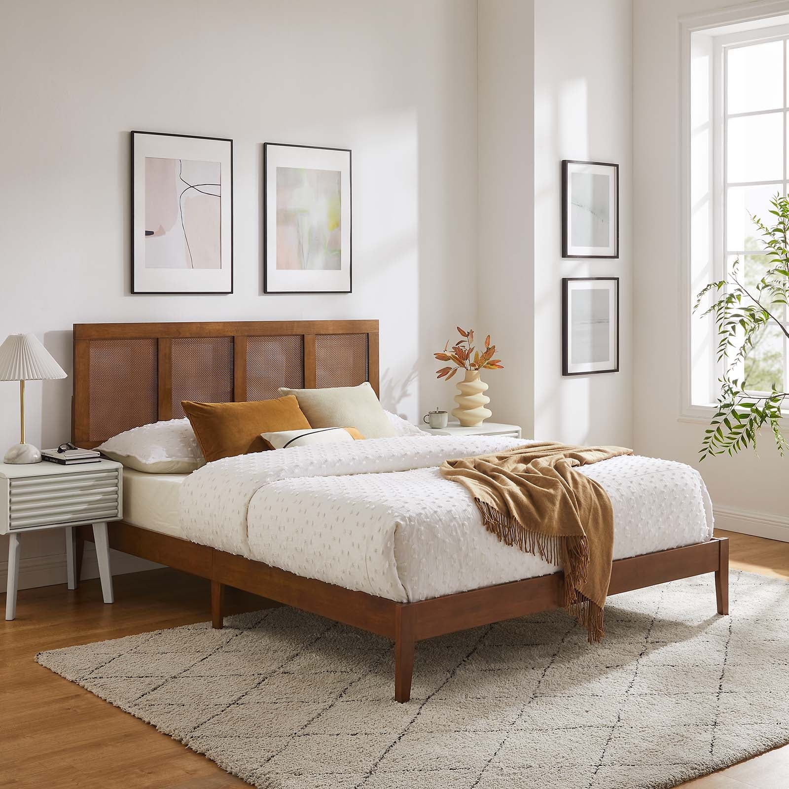 Sirocco Rattan and Wood Queen Platform Bed By Modway - MOD-7154 - Image 15