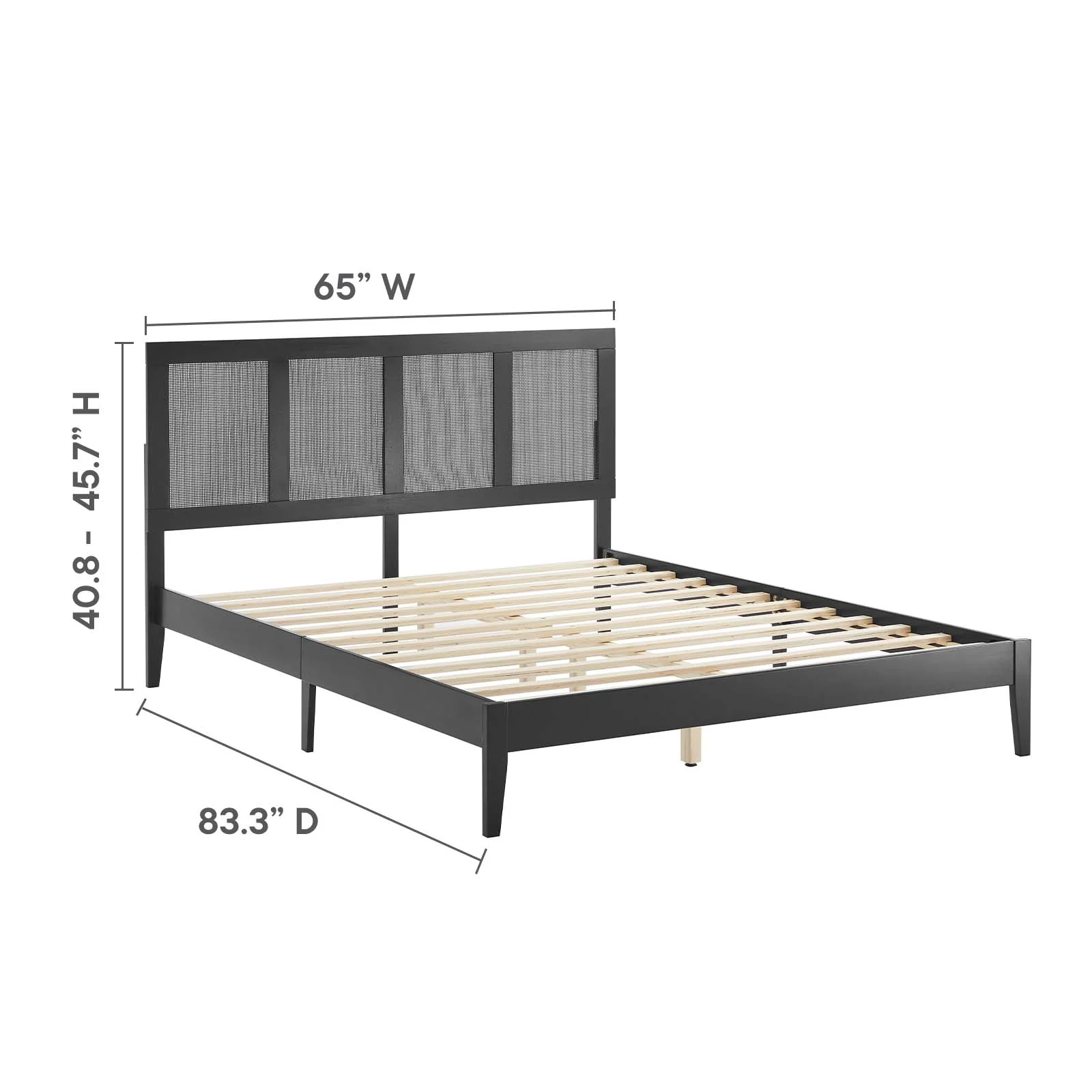 Sirocco Rattan and Wood Queen Platform Bed By Modway - MOD-7154 - Image 3