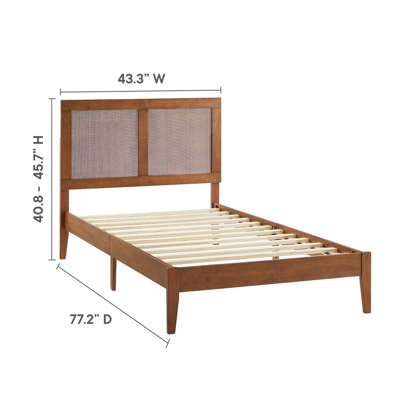 Sirocco Rattan and Wood Twin Platform Bed By Modway - MOD-7152 - Image 13