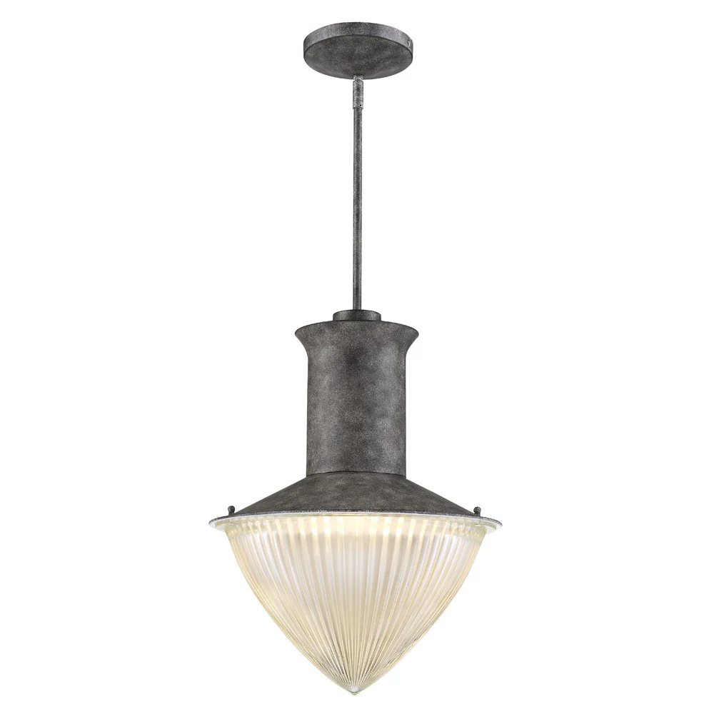 Skylar 1-Light Ash Pendant With Halophane Glass Shade By Homeroots - Image 2