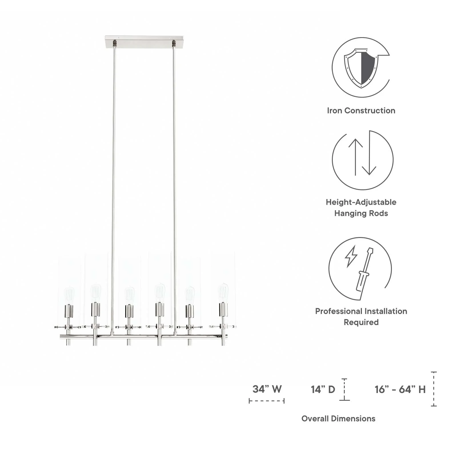 Skylark 6-Light Chandelier By Modway - EEI-5651 - Image 18