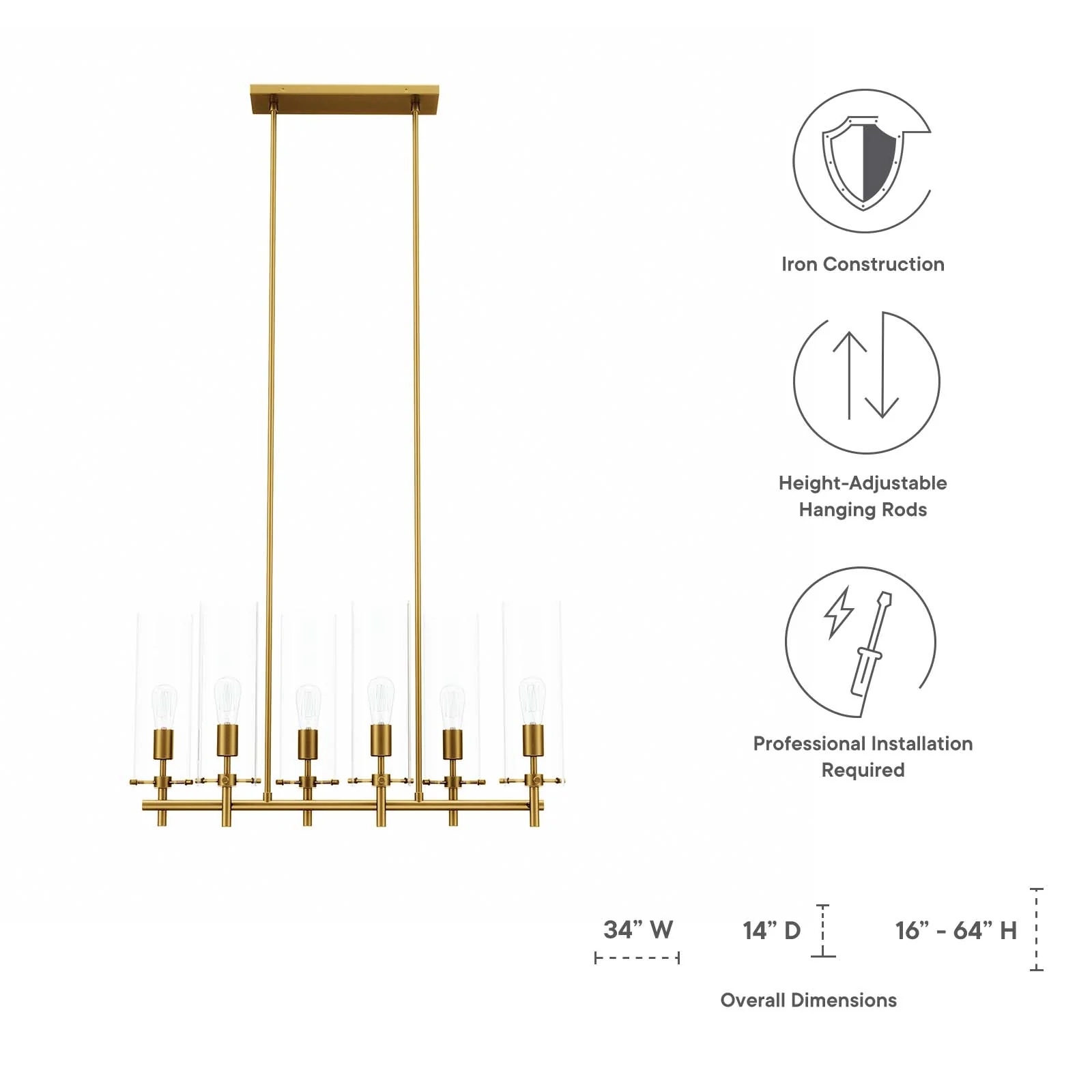 Skylark 6-Light Chandelier By Modway - EEI-5651 - Image 27