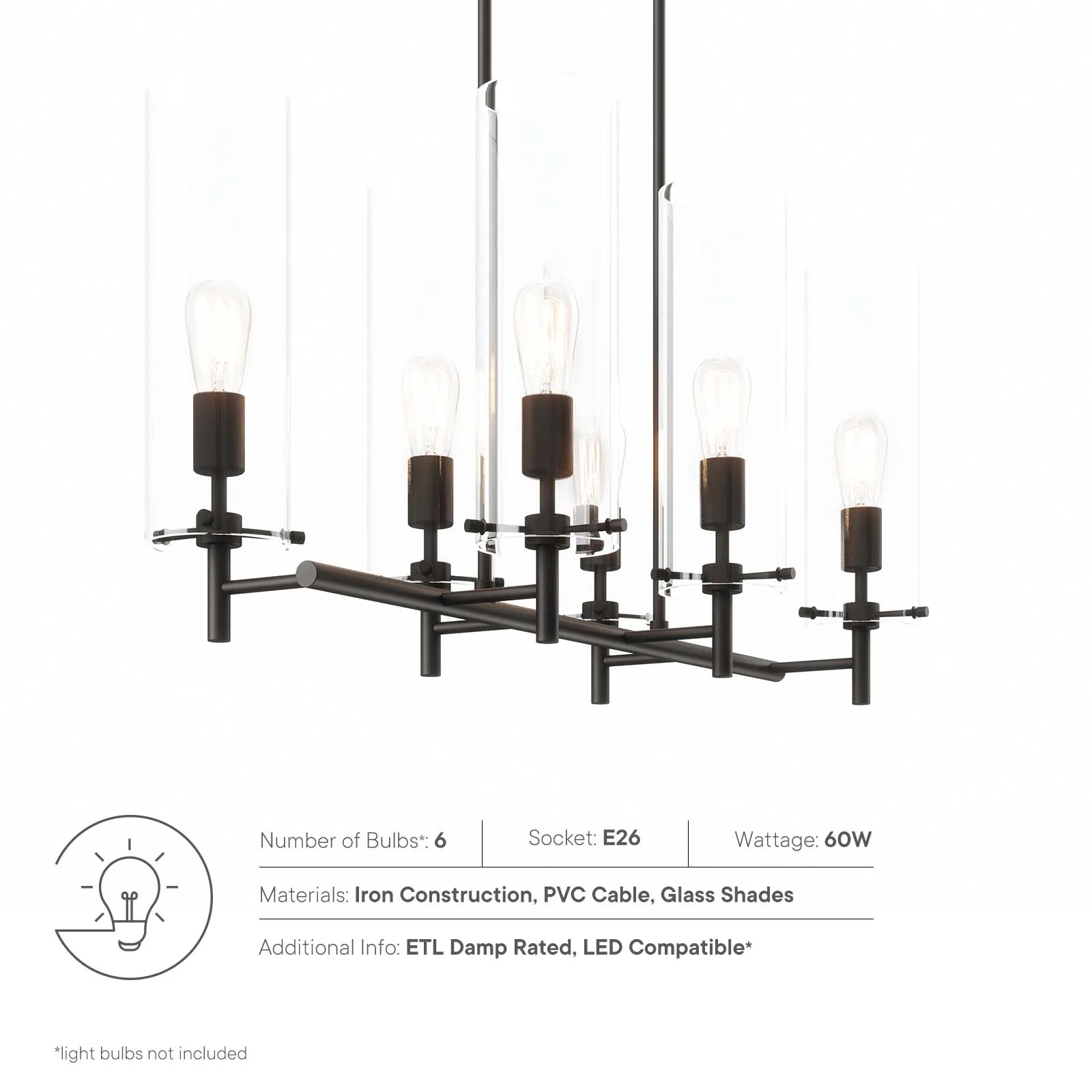 Skylark 6-Light Chandelier By Modway - EEI-5651 - Image 8