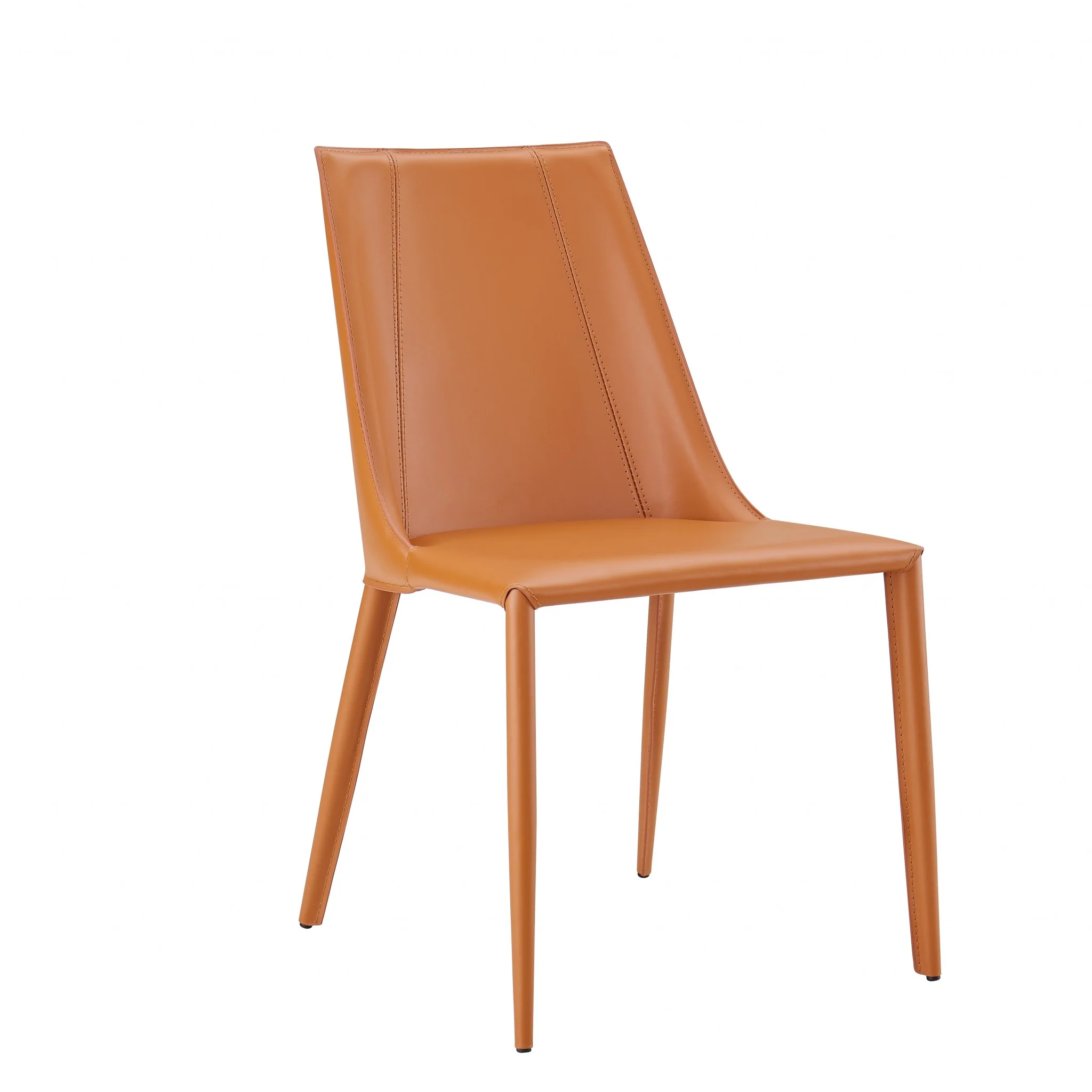 Sleek All Black Faux Leather Dining Or Side Chair By Homeroots - Image 10