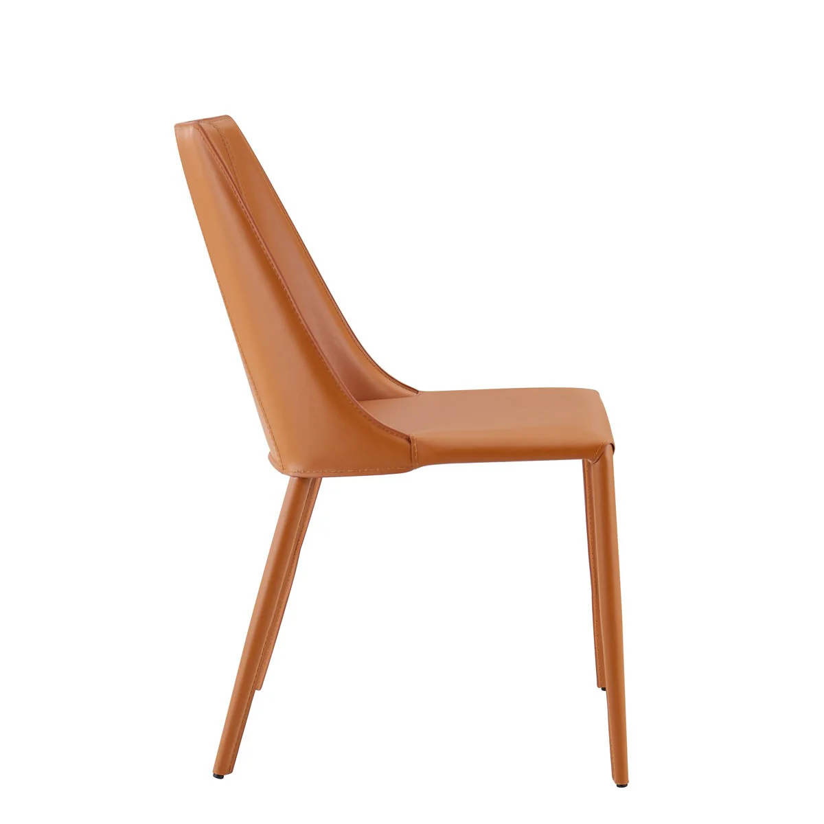 Sleek All Black Faux Leather Dining Or Side Chair By Homeroots - Image 11