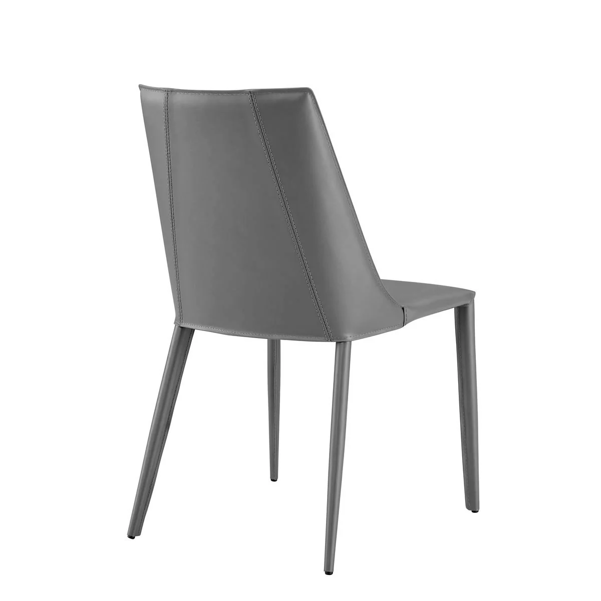 Sleek All Black Faux Leather Dining Or Side Chair By Homeroots - Image 18