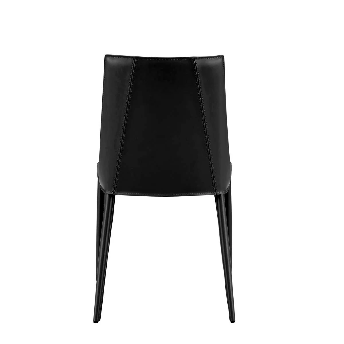 Sleek All Black Faux Leather Dining Or Side Chair By Homeroots - Image 5