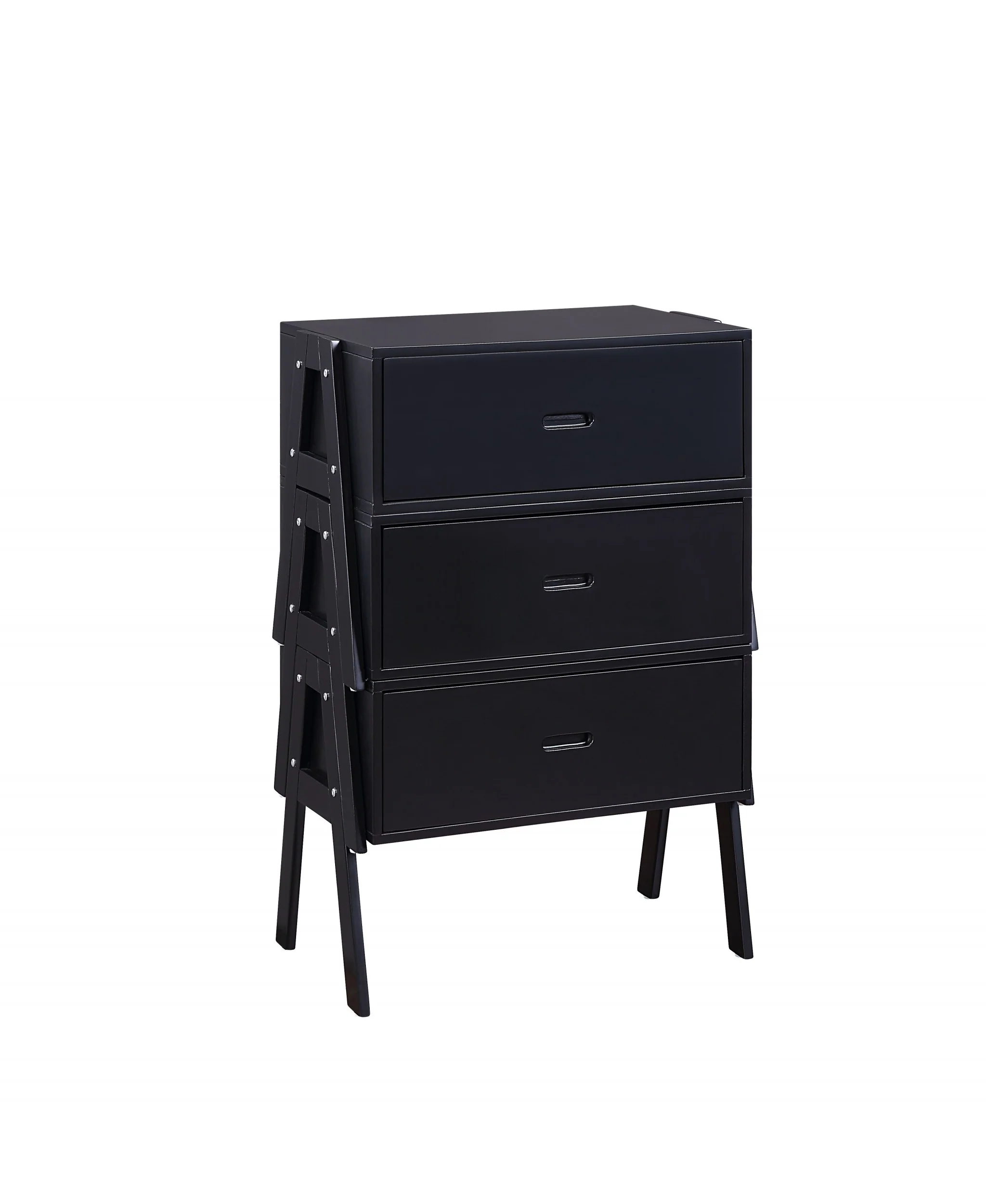 Sleek Black Rectangular Convertible Coffee Table By Homeroots - Image 2