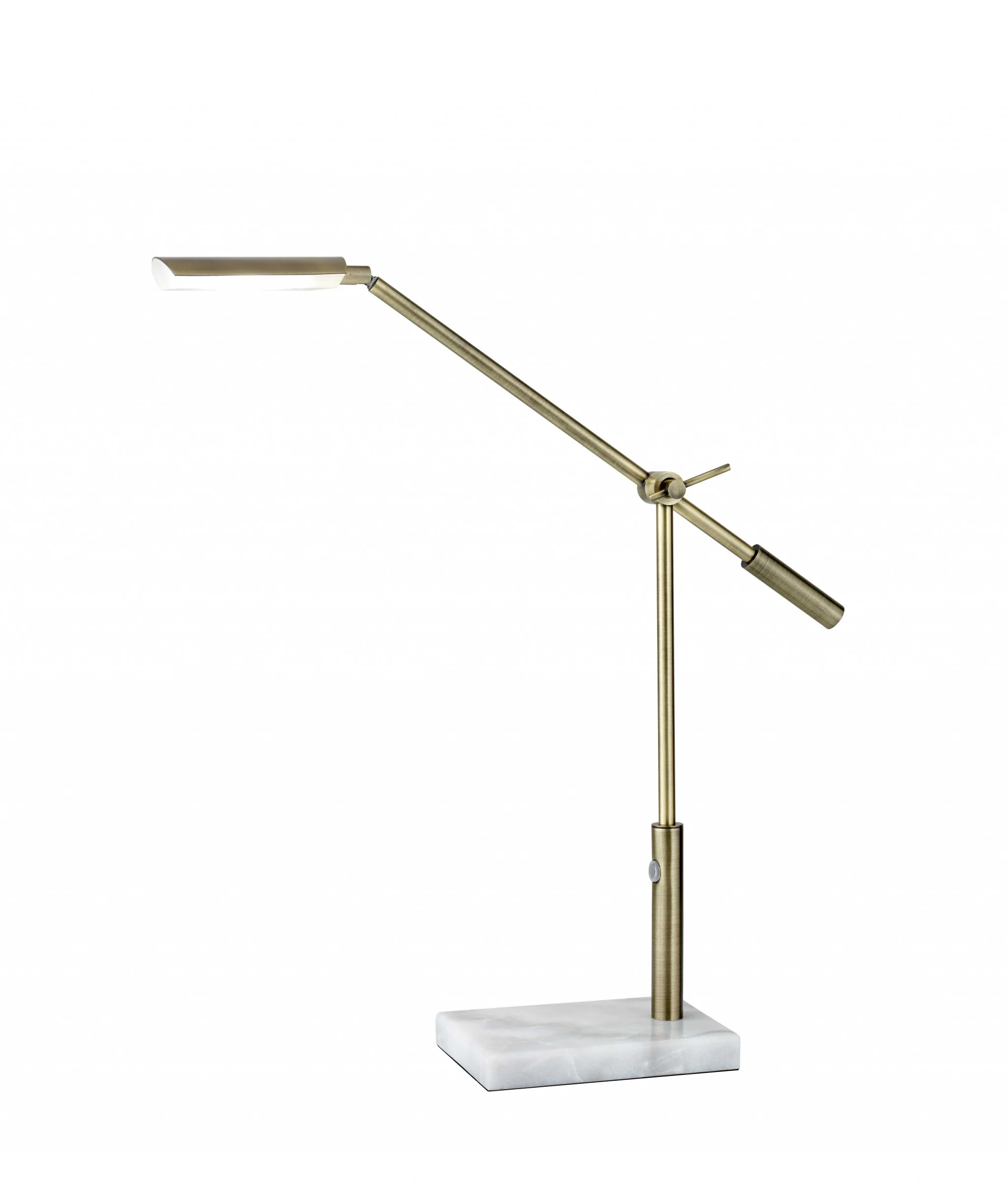 Sleek Brass Metal Adjustable and Dimmable LED Desk Lamp By Homeroots - Image 2
