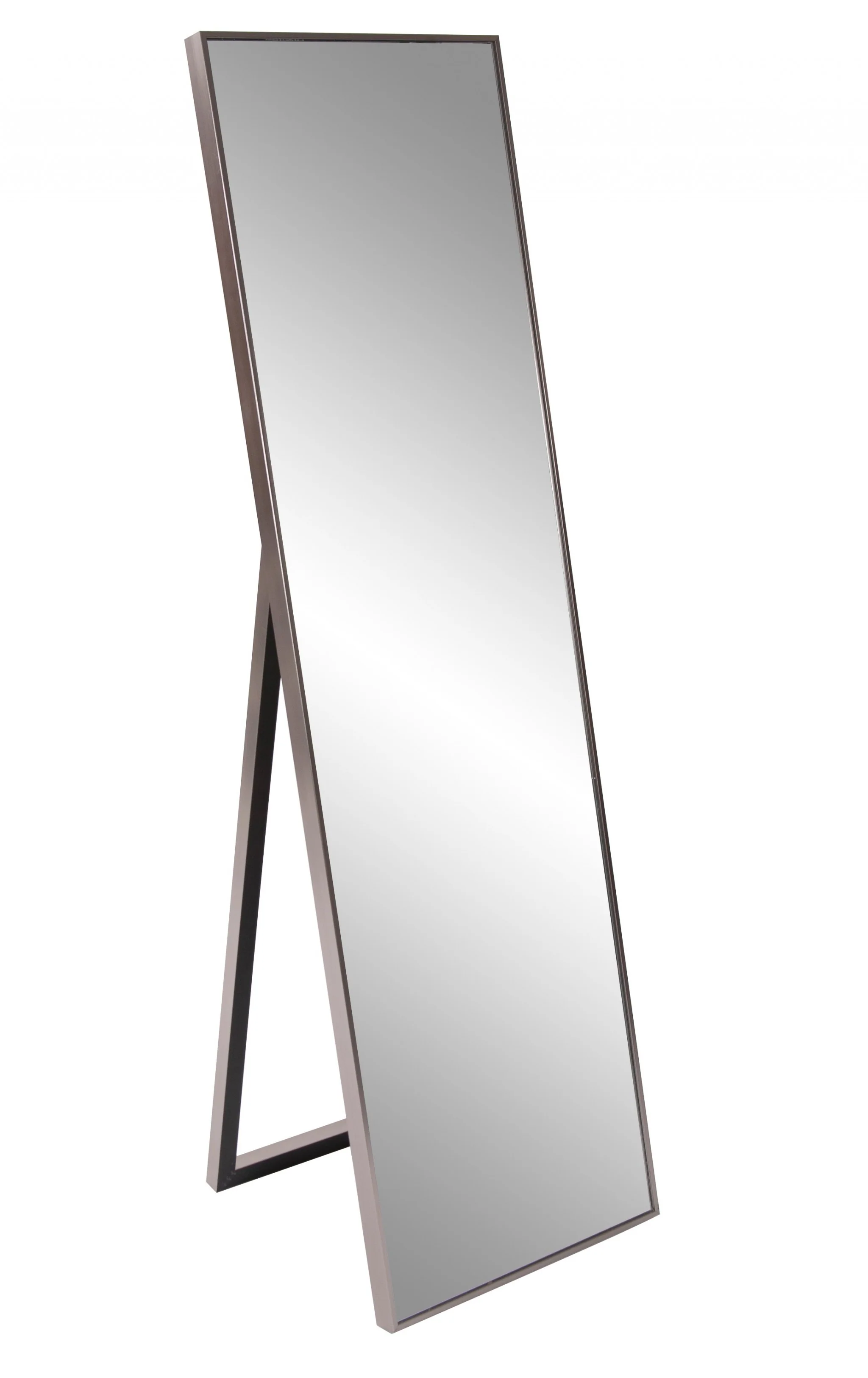 Sleek Brushed Brass Rectangular Full Length Standing Mirror By Homeroots - Image 2