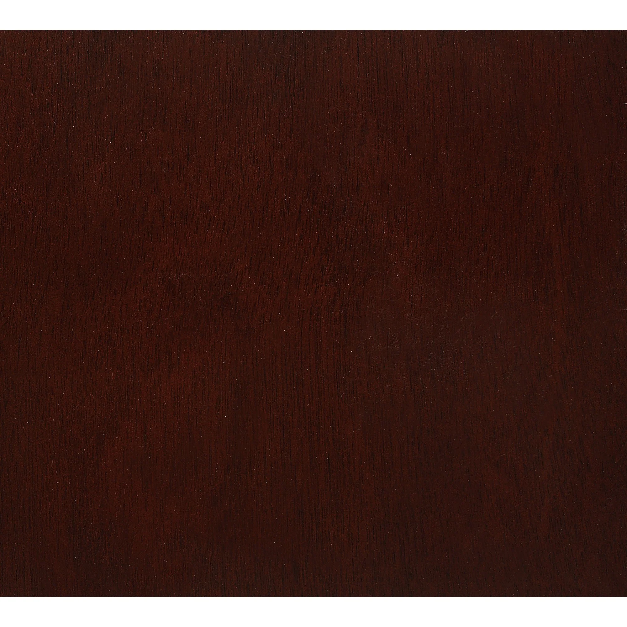 Sleek Dark Cherry Wood Wall Hanging Mirror By Homeroots - Image 4