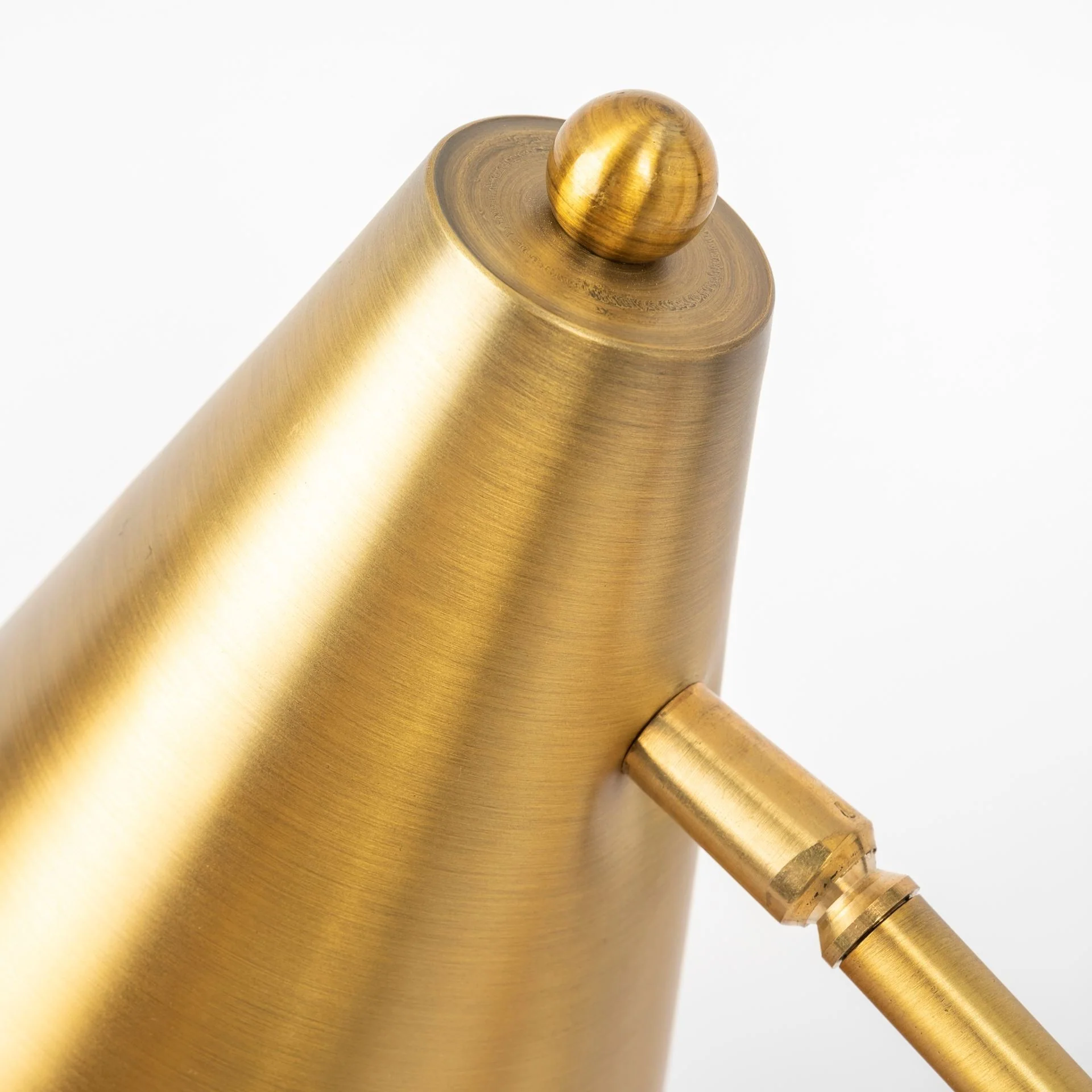 Sleek Golden Cone Adjustable Table or Desk Lamp By Homeroots - Image 6