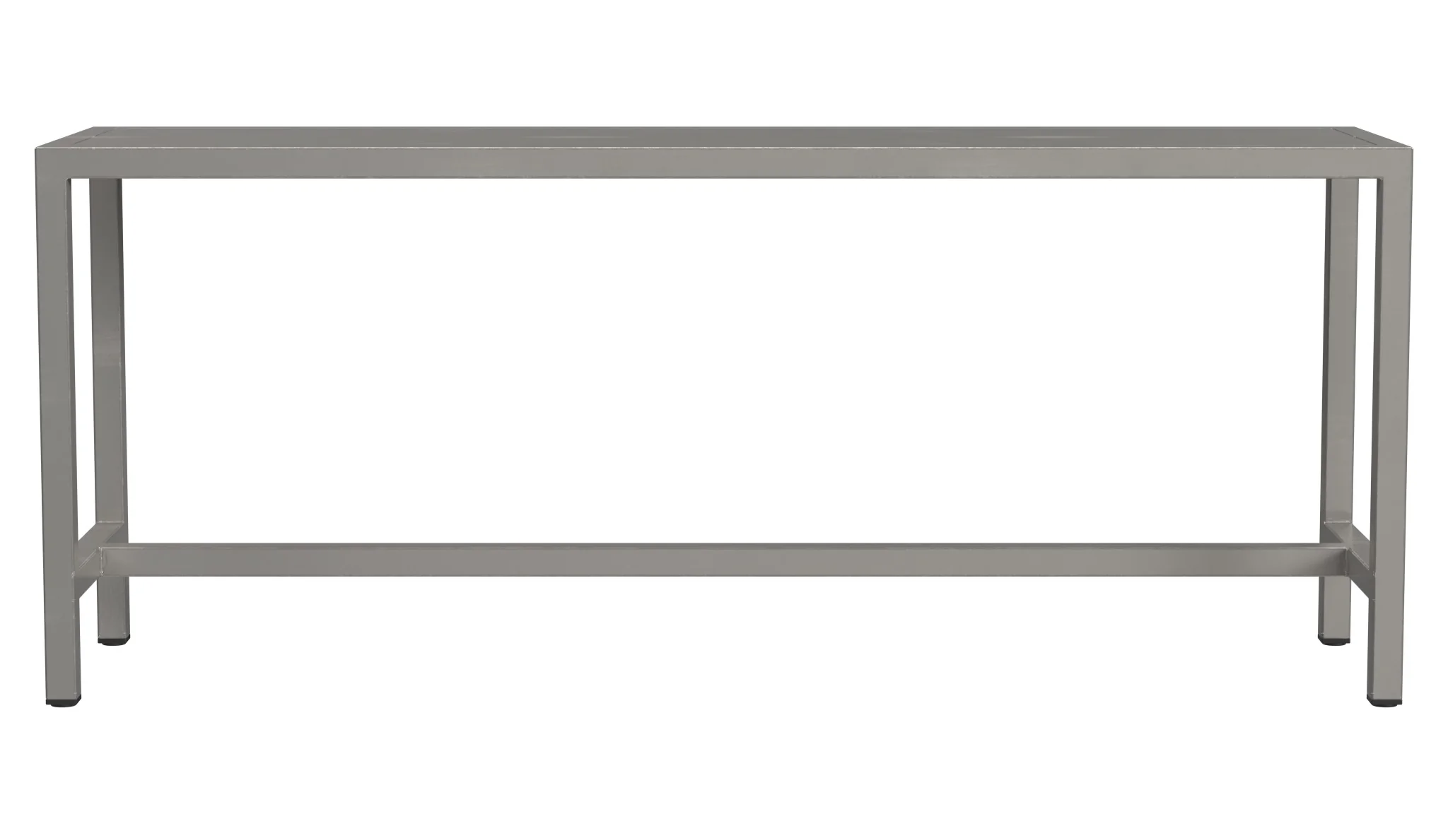 Sleek Modern Brushed Nickel Bench By Homeroots - Image 2