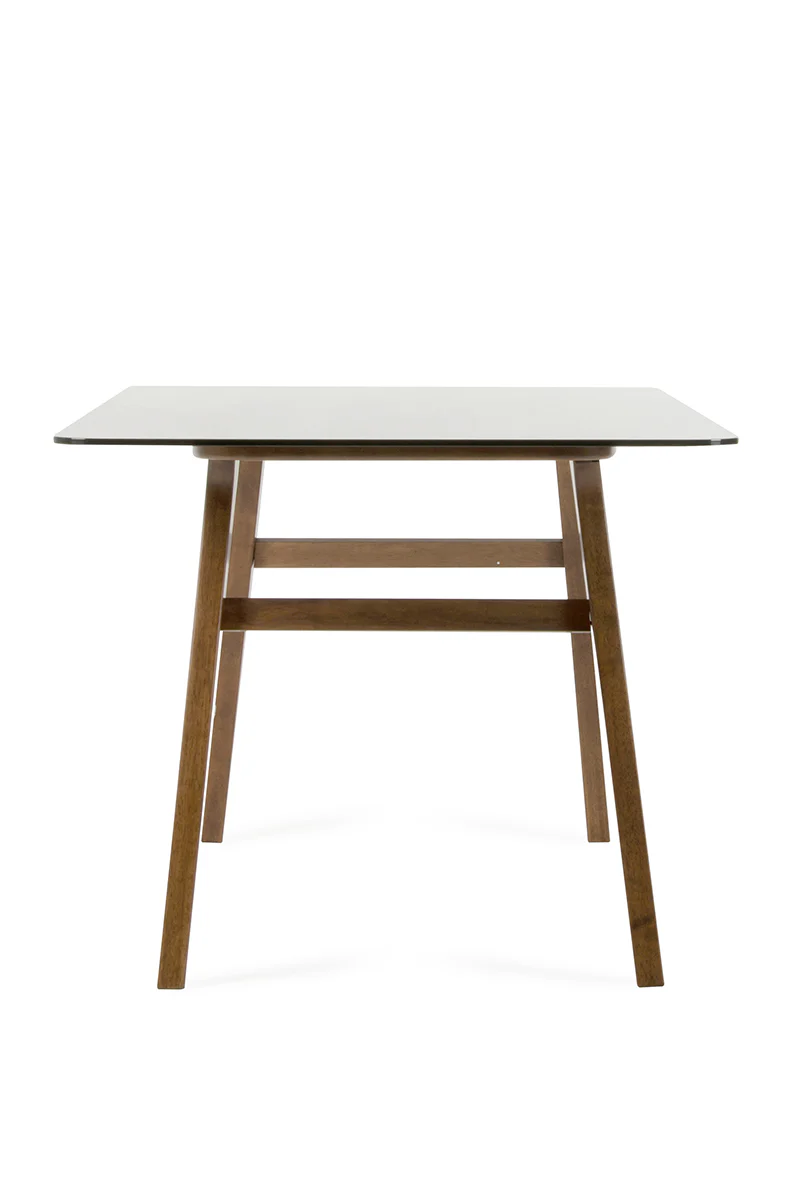 Sleek Smoke Tempered Glass Dining Table By Homeroots - Image 5