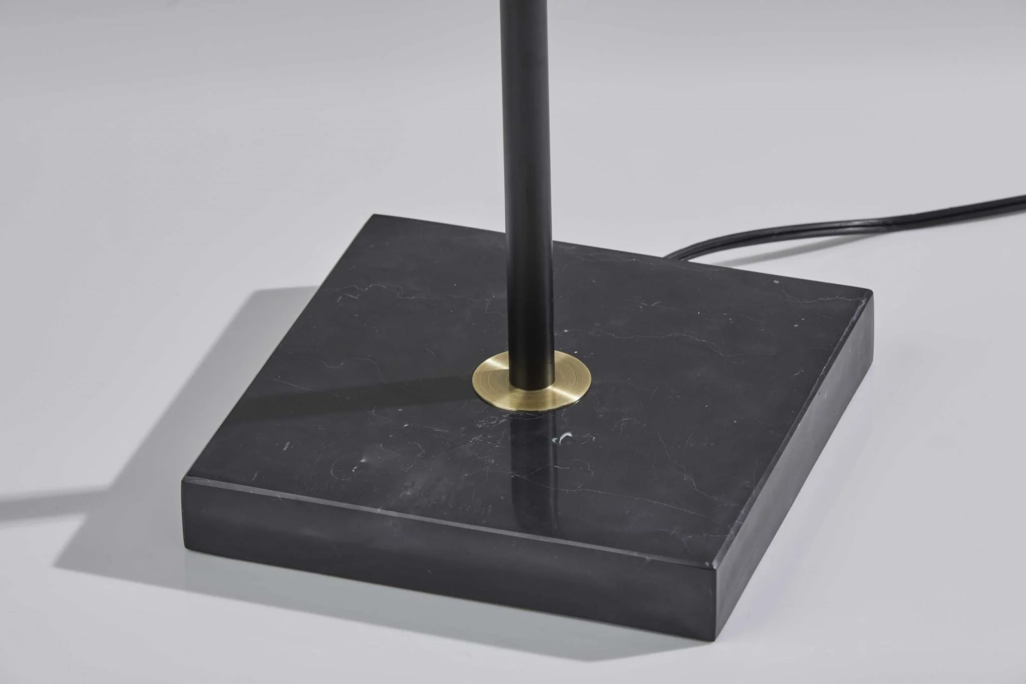 Sleek Torchiere Black Metal Frosted Alabaster Glass Shade By Homeroots - Image 2