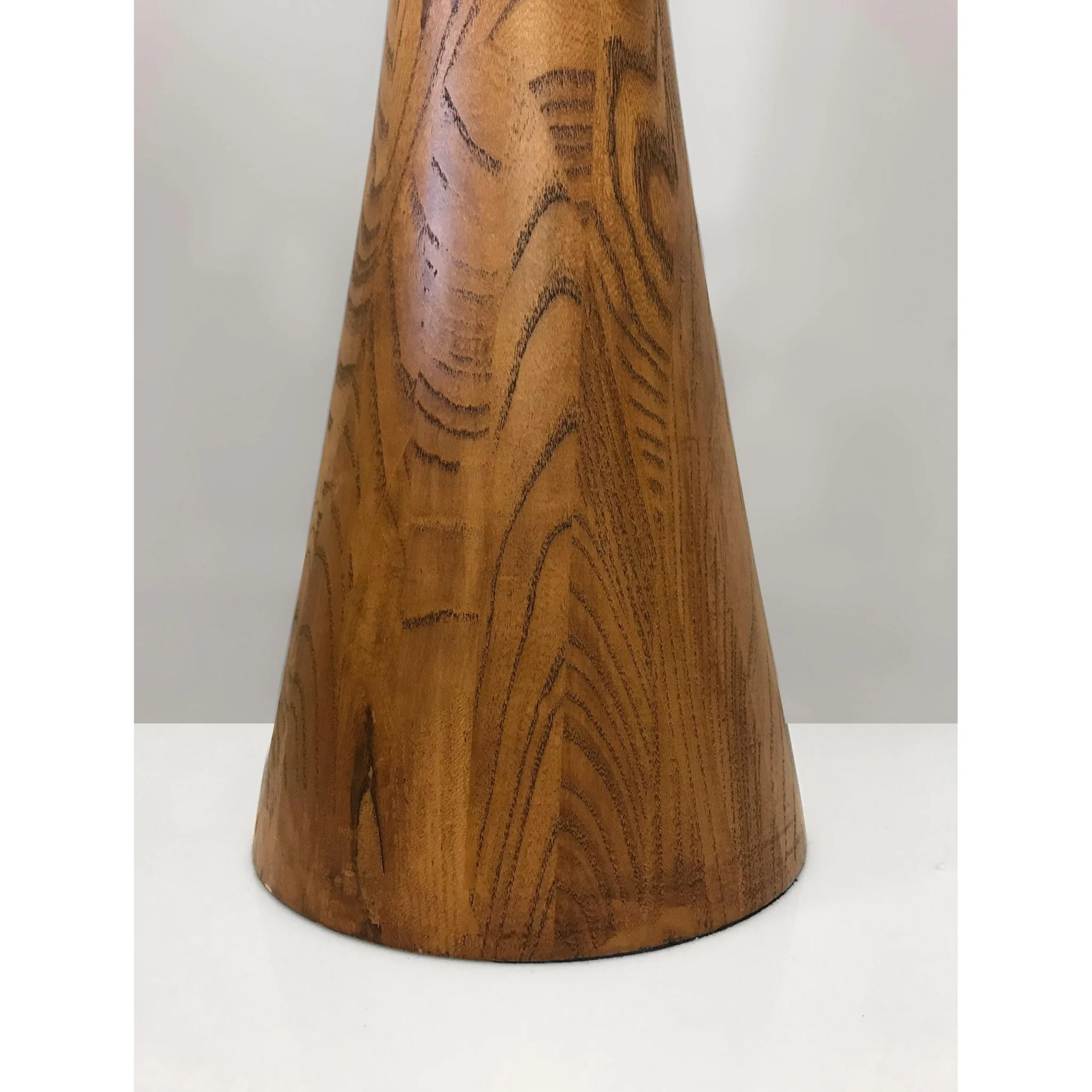 Sleek Walnut Wood Finished Floor Lamp with Frosted Glass Shade By Homeroots - Image 2