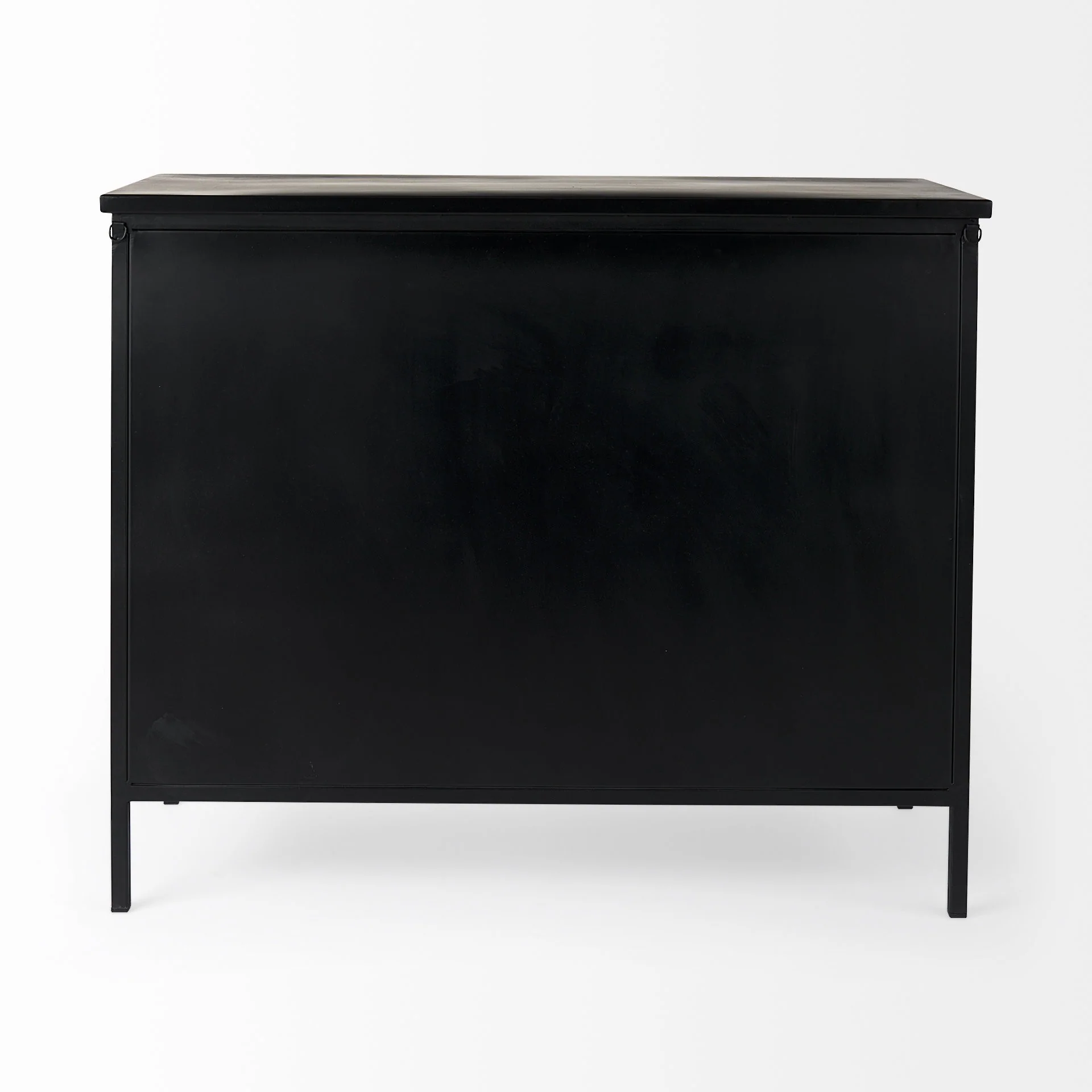 Slender Sleek Black Two Door Glass Cabinet By Homeroots - Image 4
