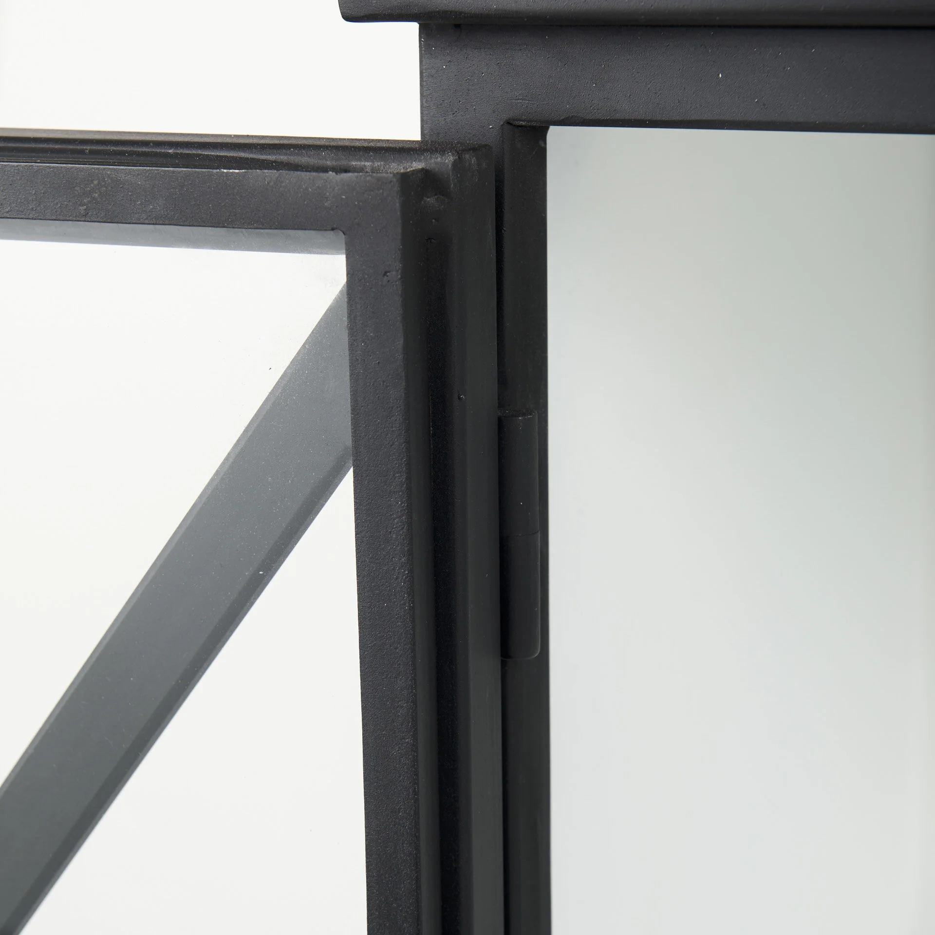 Slender Sleek Black Two Door Glass Cabinet By Homeroots - Image 7