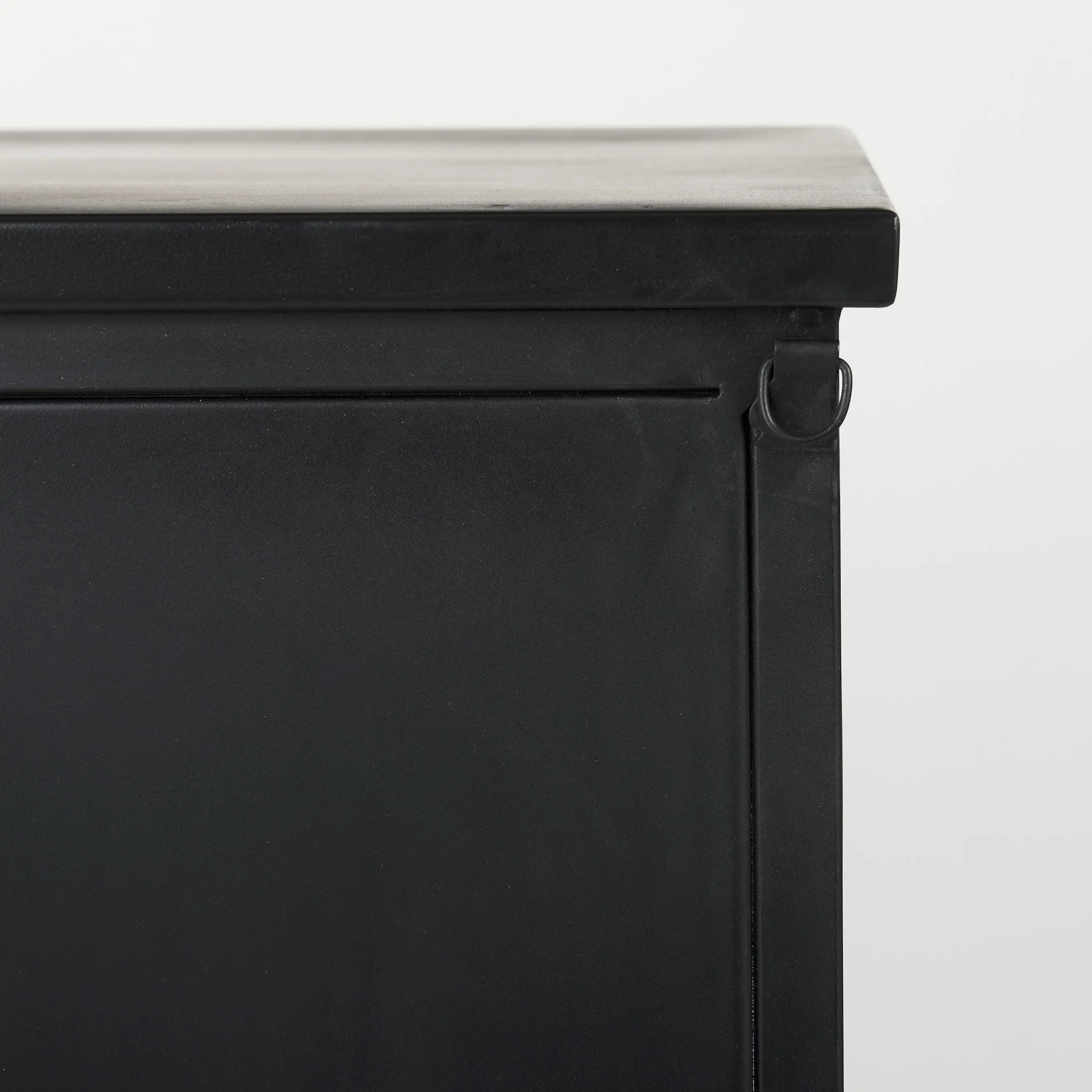 Slender Sleek Black Two Door Glass Cabinet By Homeroots - Image 8