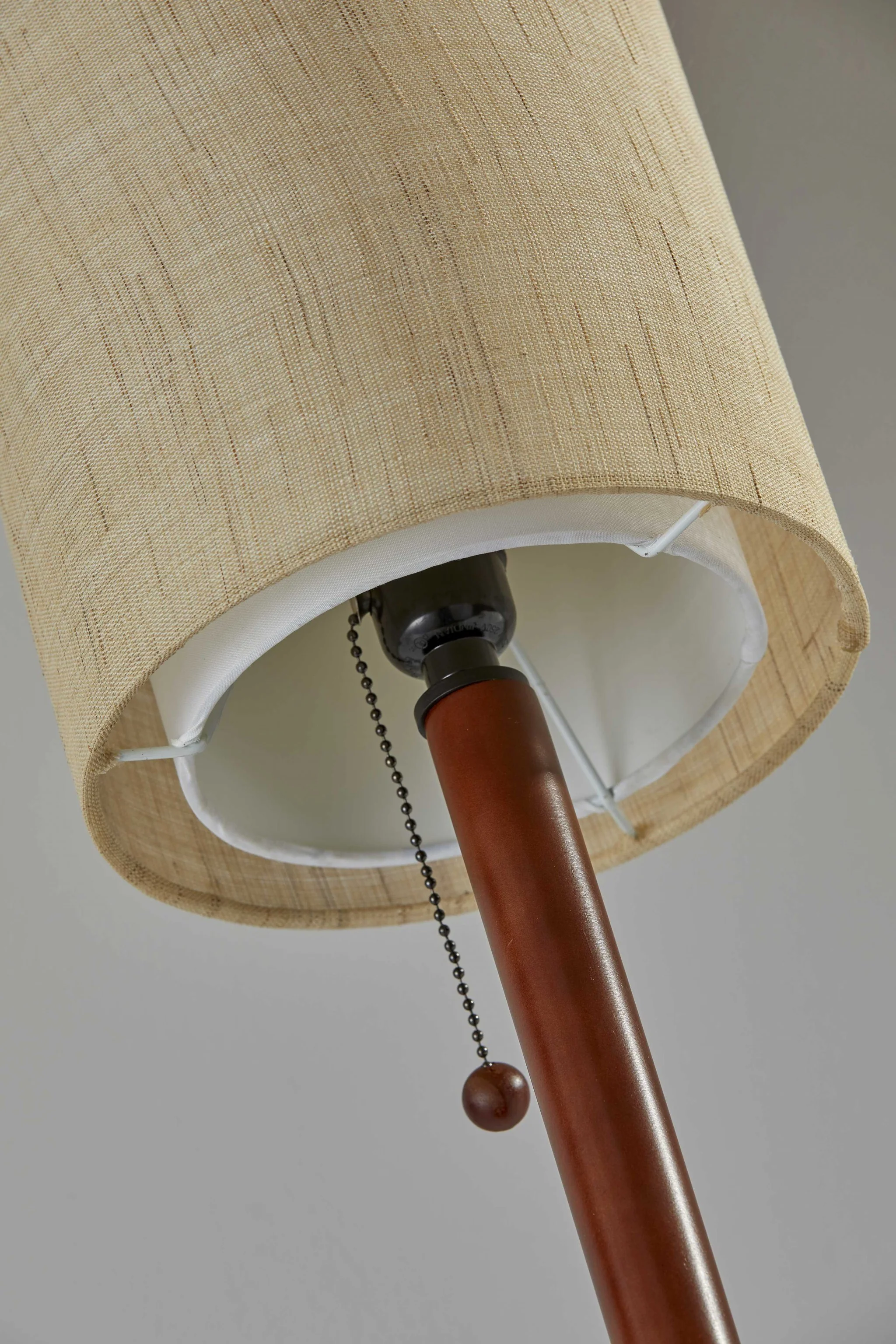 Slim Silhouette Walnut Wood Table Lamp By Homeroots - Image 3