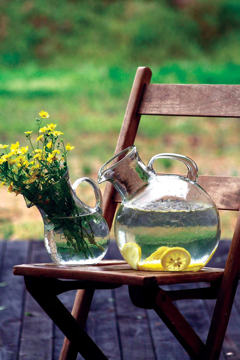 Small Glass Tilted Pitcher (Min 2) By Kalalou - Image 3