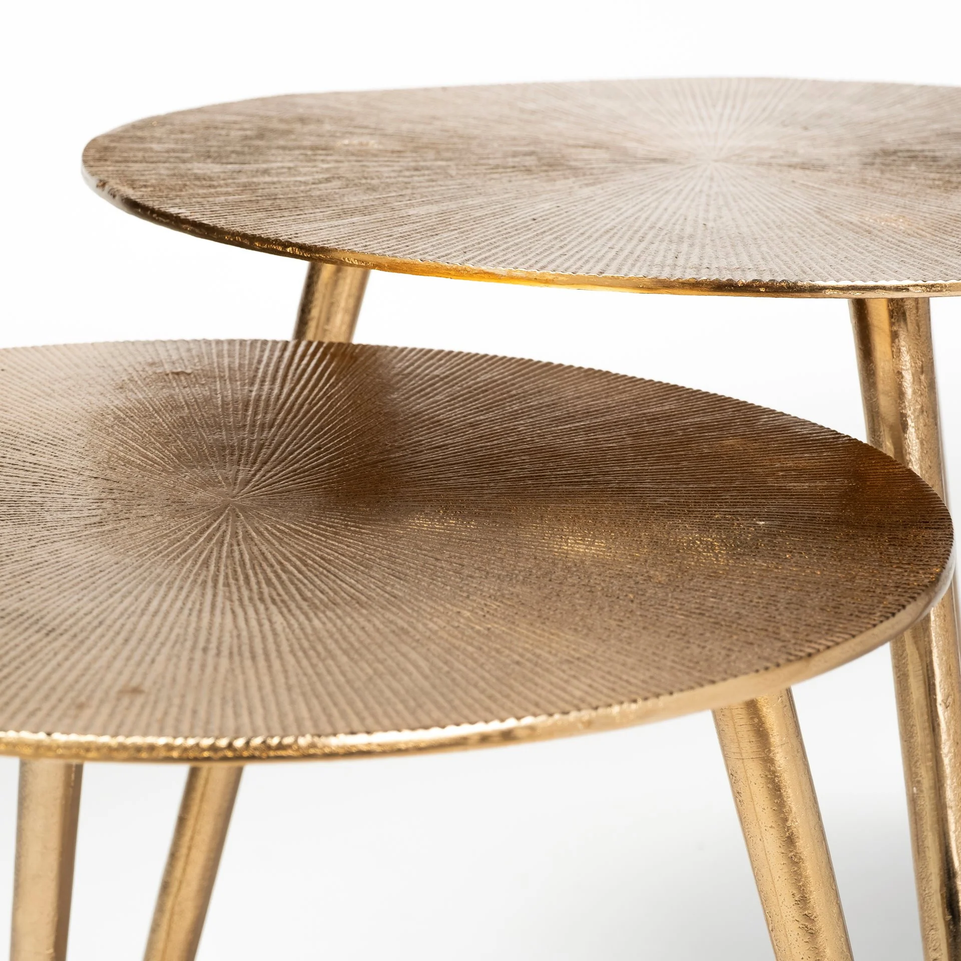 Small Gold Finish Round Starburst Accent Table By Homeroots - Image 4
