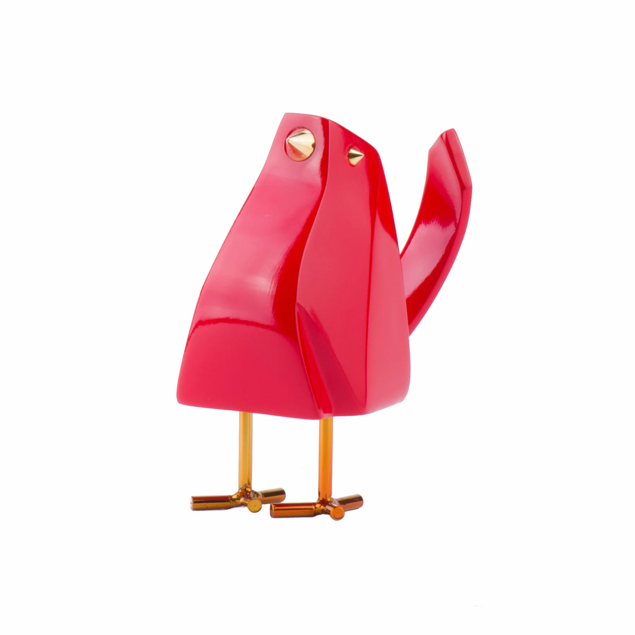 Small Orange and Gold Bird Sculpture By Homeroots - Image 10